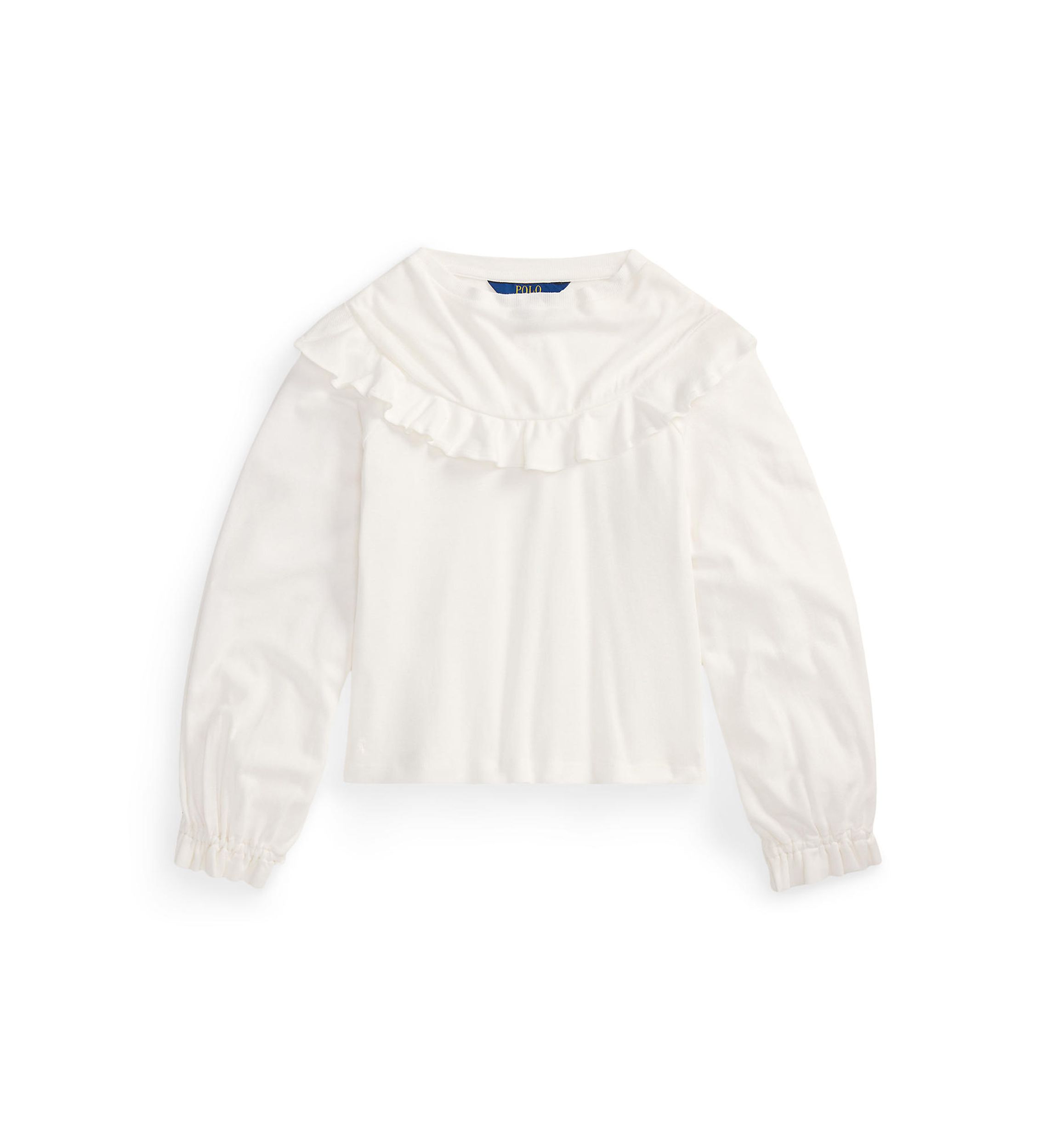 Girls 7-16 Ruffled Cotton-Modal Top