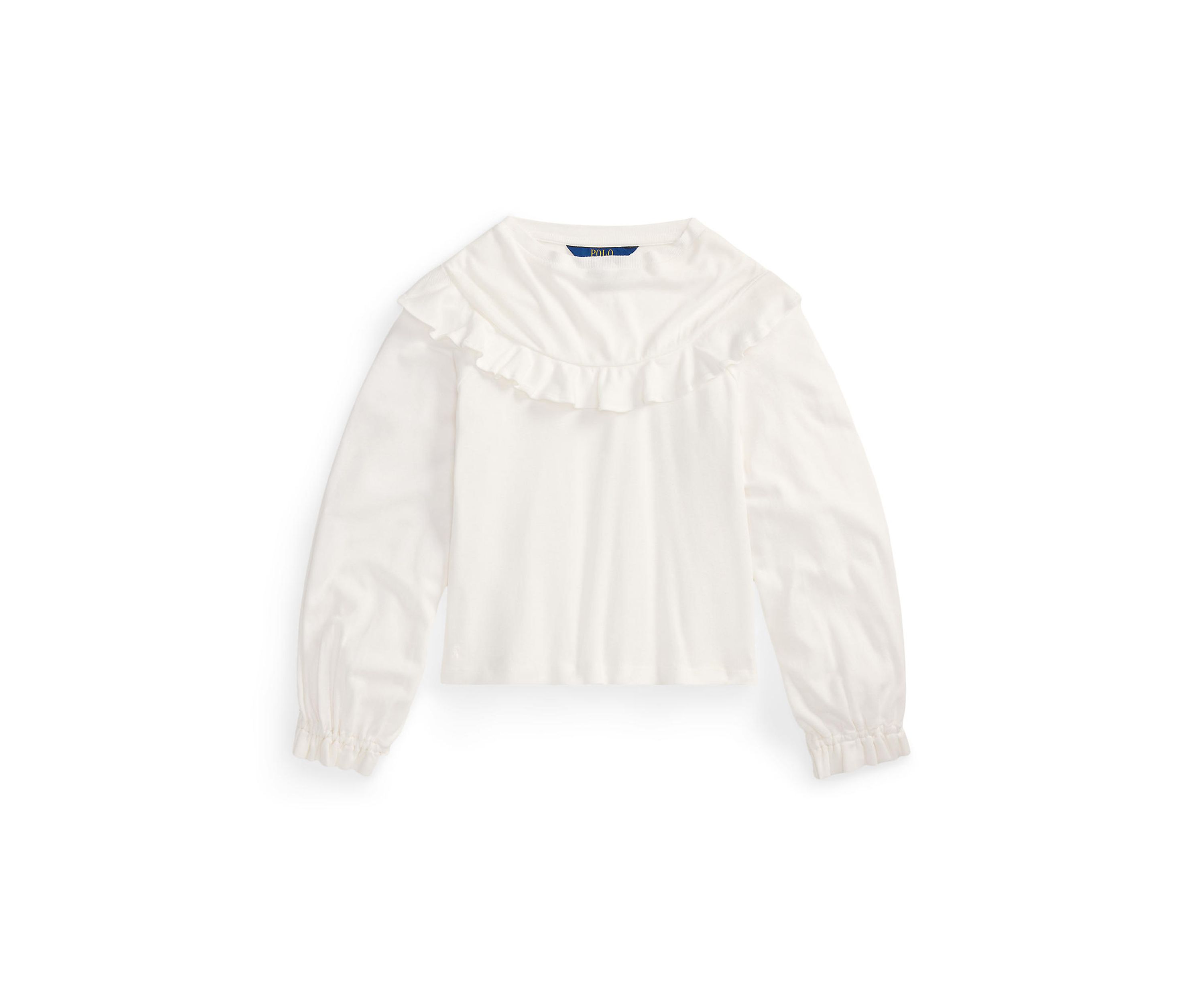 Girls 7-16 Ruffled Cotton-Modal Top