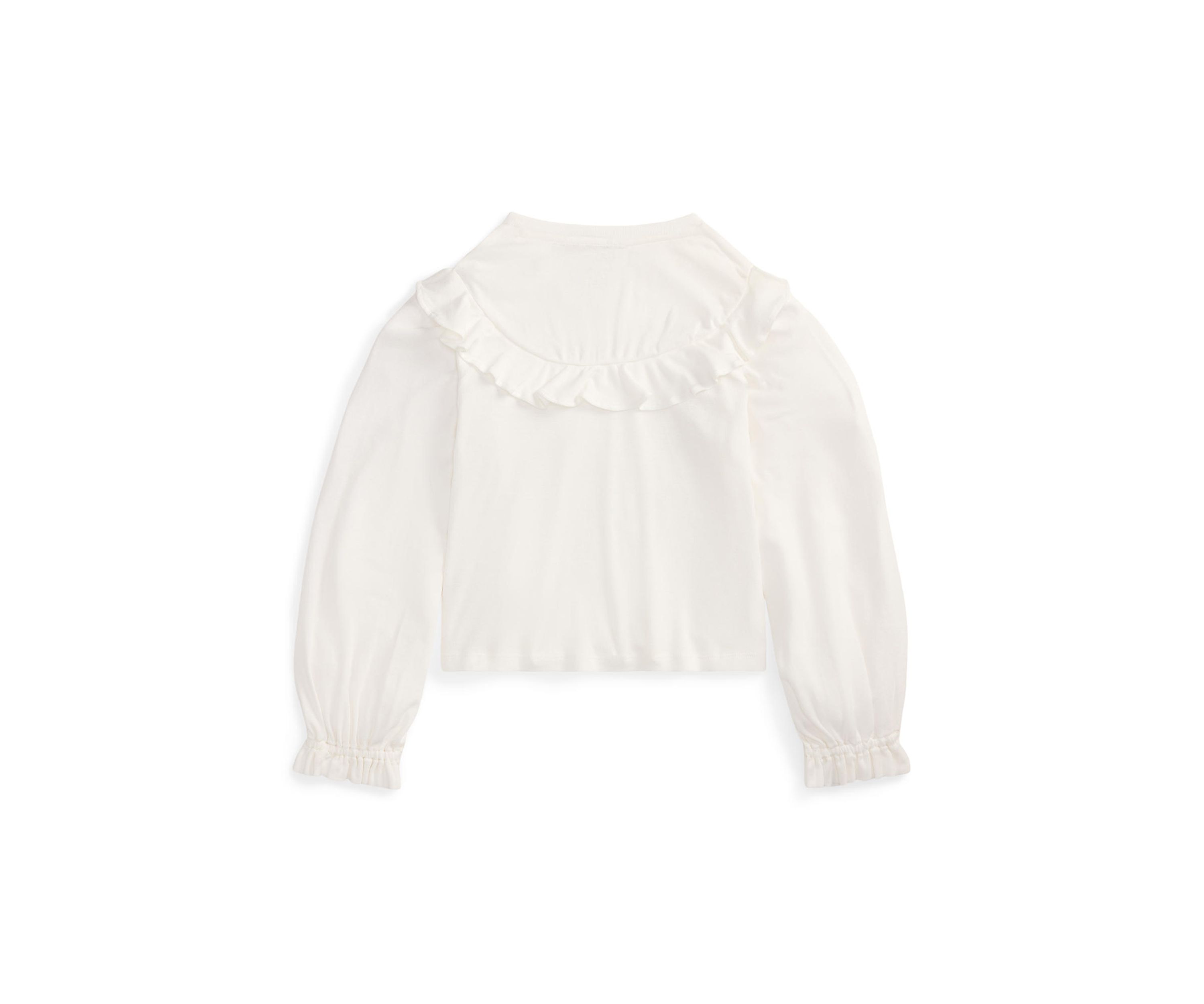 Girls 7-16 Ruffled Cotton-Modal Top