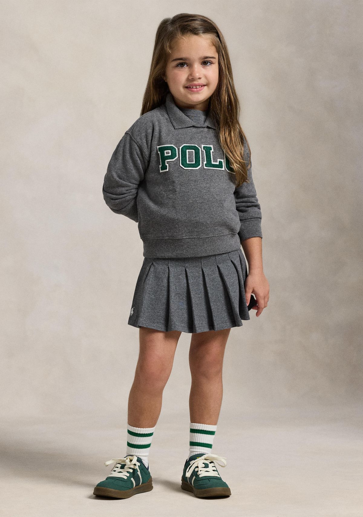 Girls 2-6x Pleated Cotton Jersey Skort
