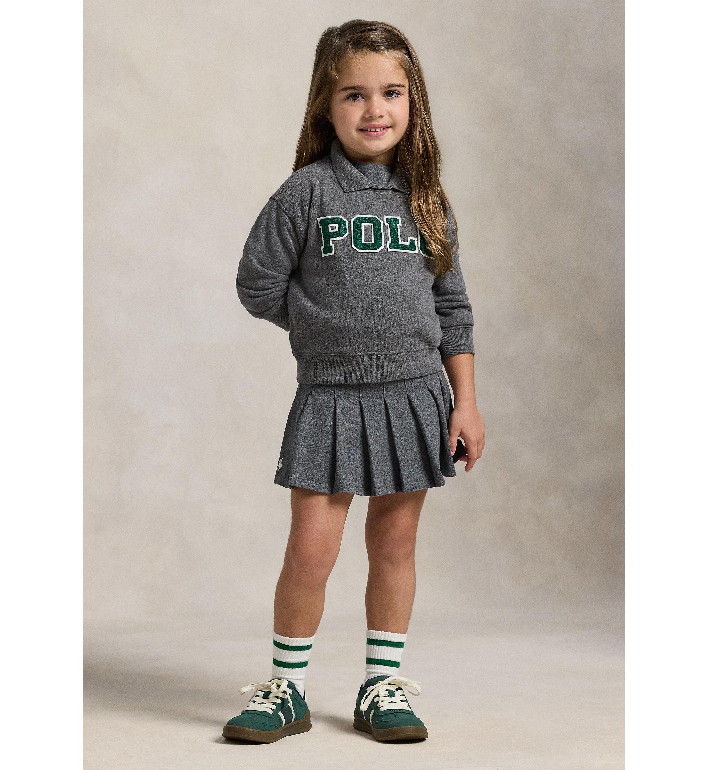 Girls 2-6x Pleated Cotton Jersey Skort