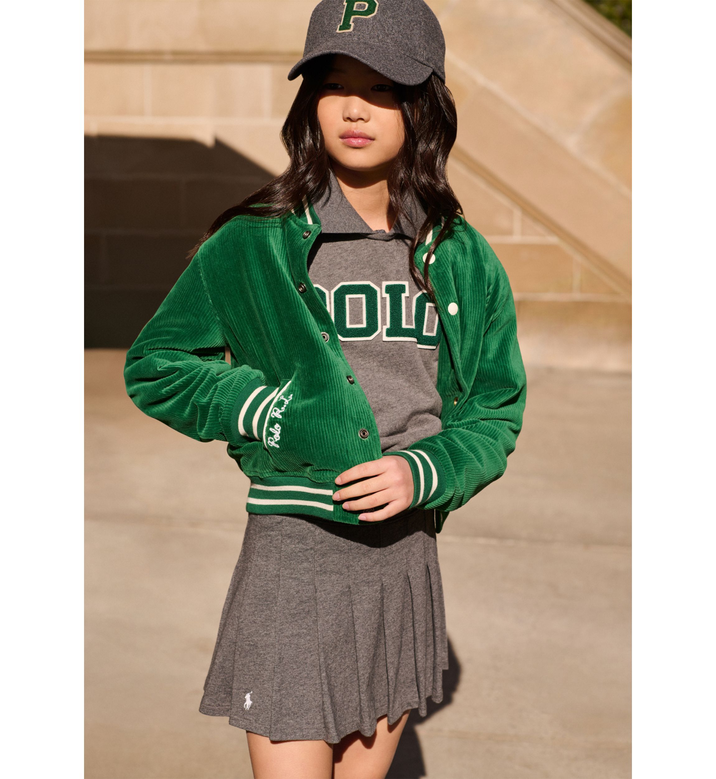 Girls 7-16 Pleated Cotton Jersey Skort