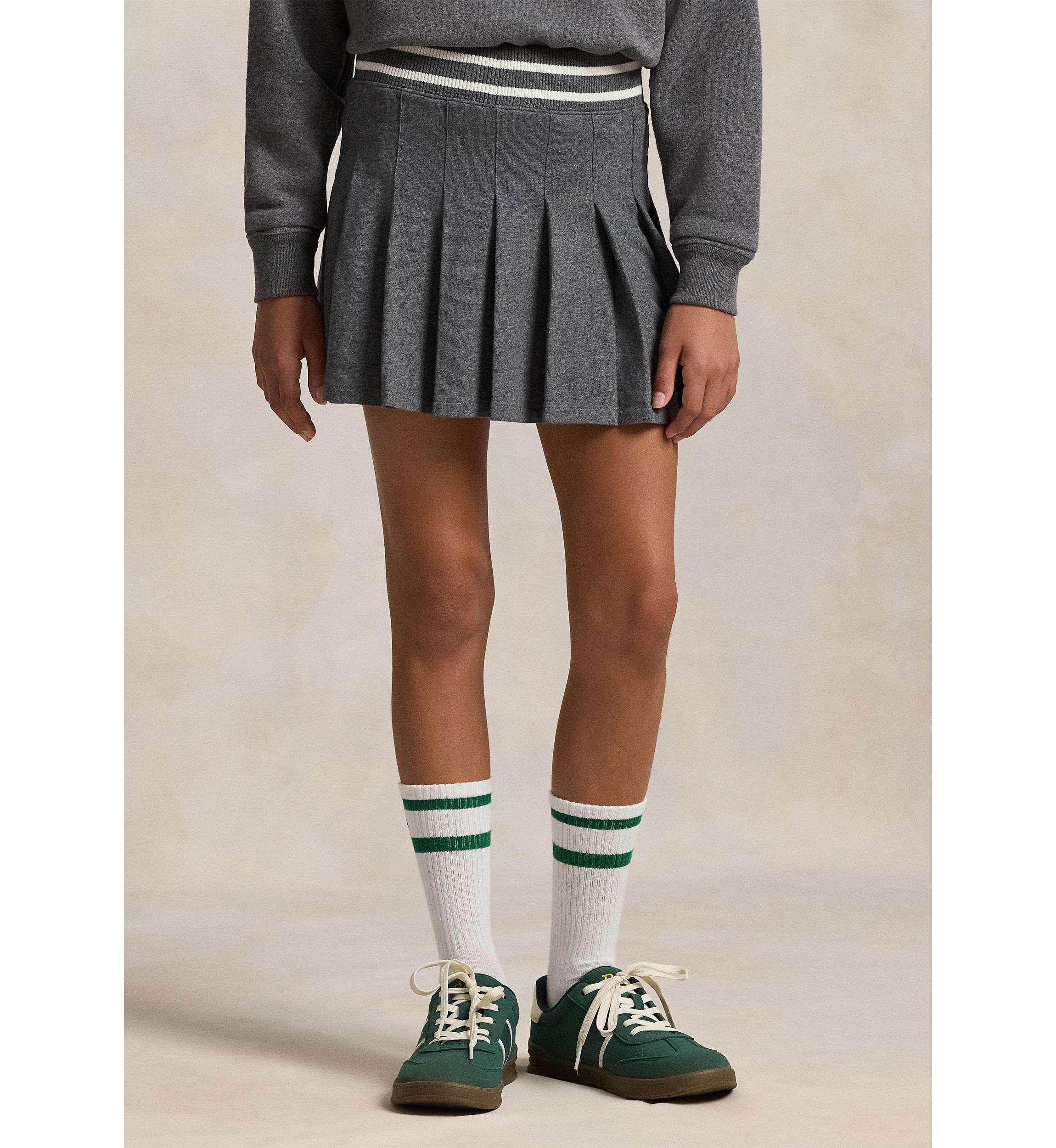 Girls 7-16 Pleated Cotton Jersey Skort