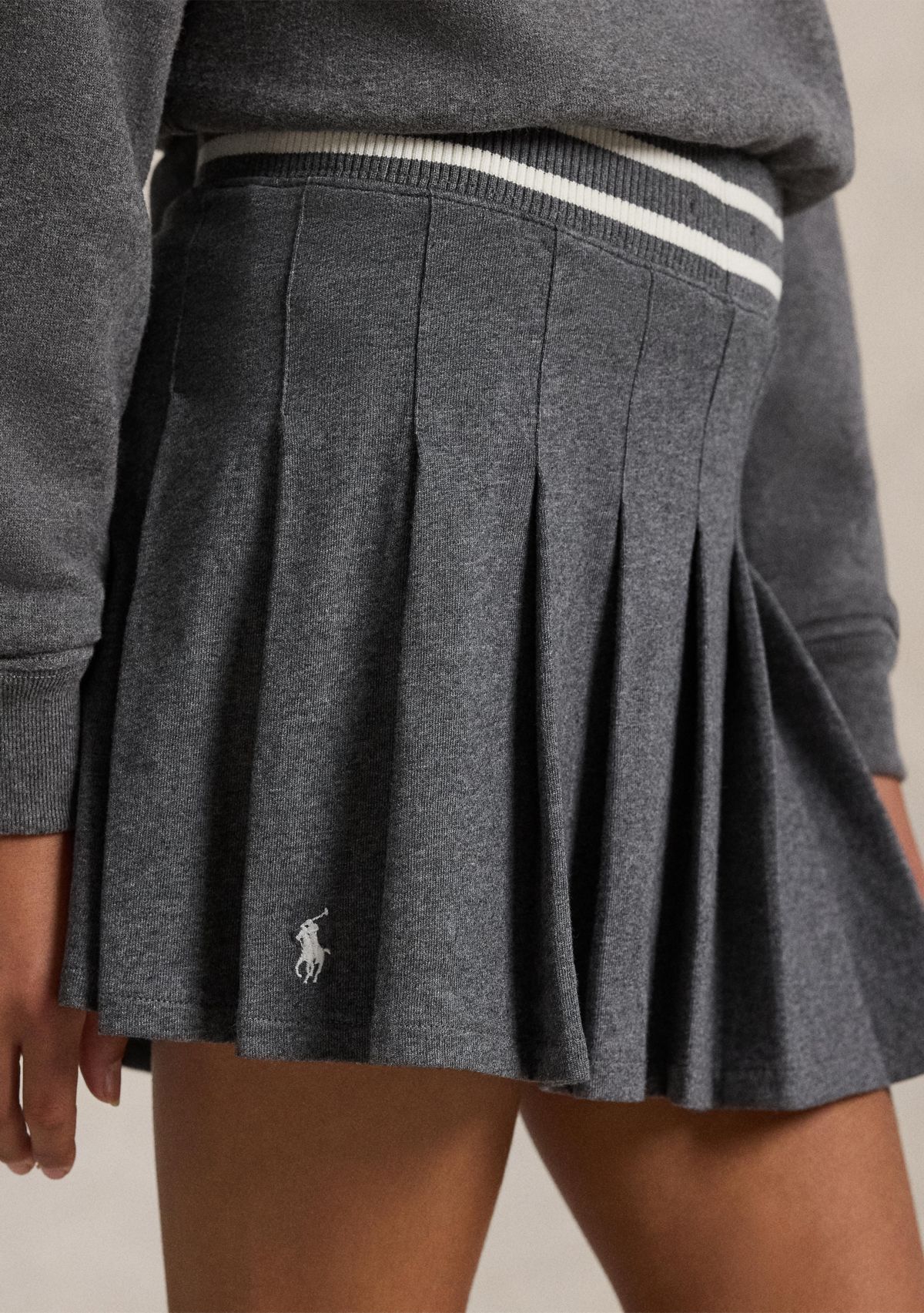 Girls 7-16 Pleated Cotton Jersey Skort