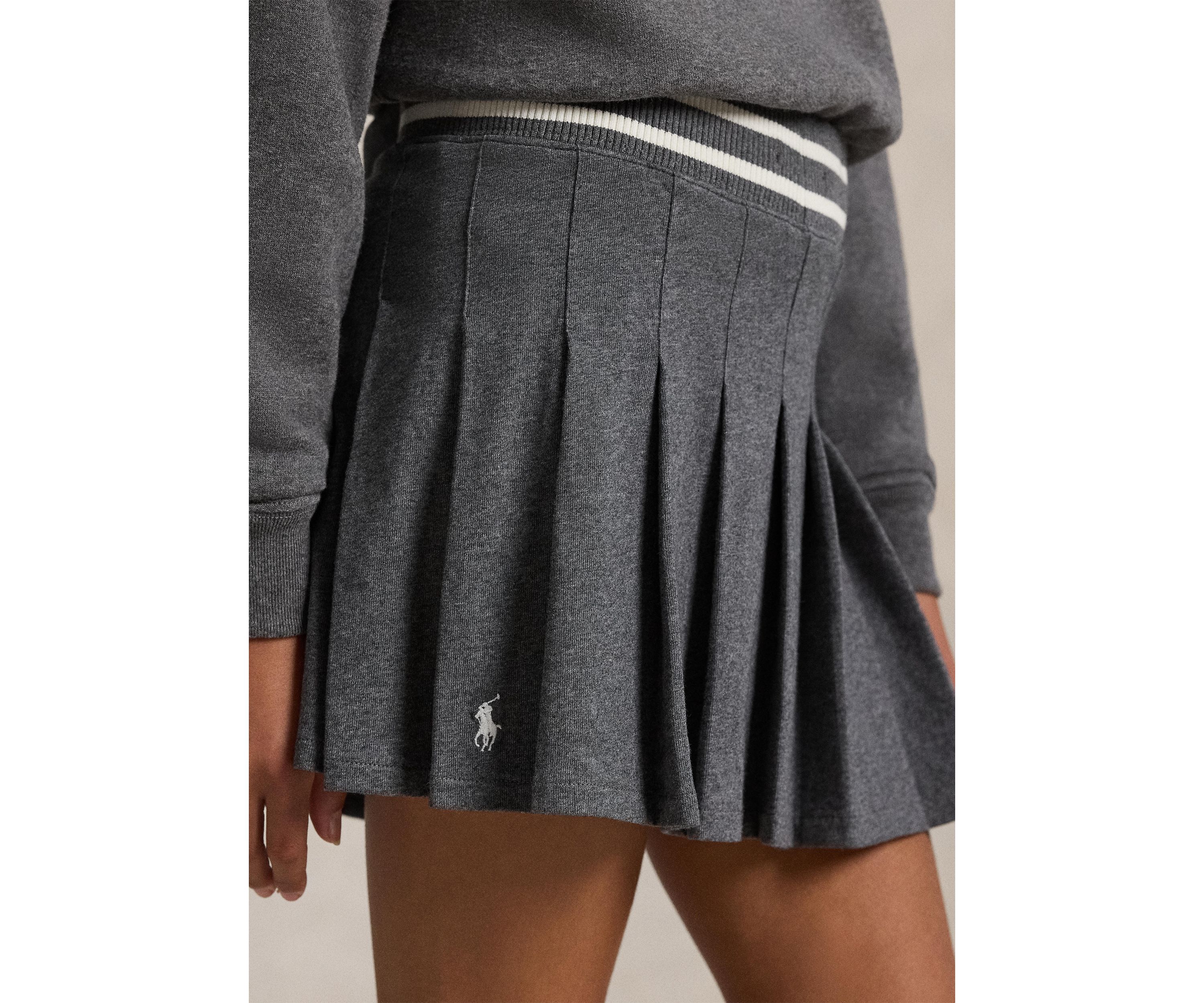 Girls 7-16 Pleated Cotton Jersey Skort