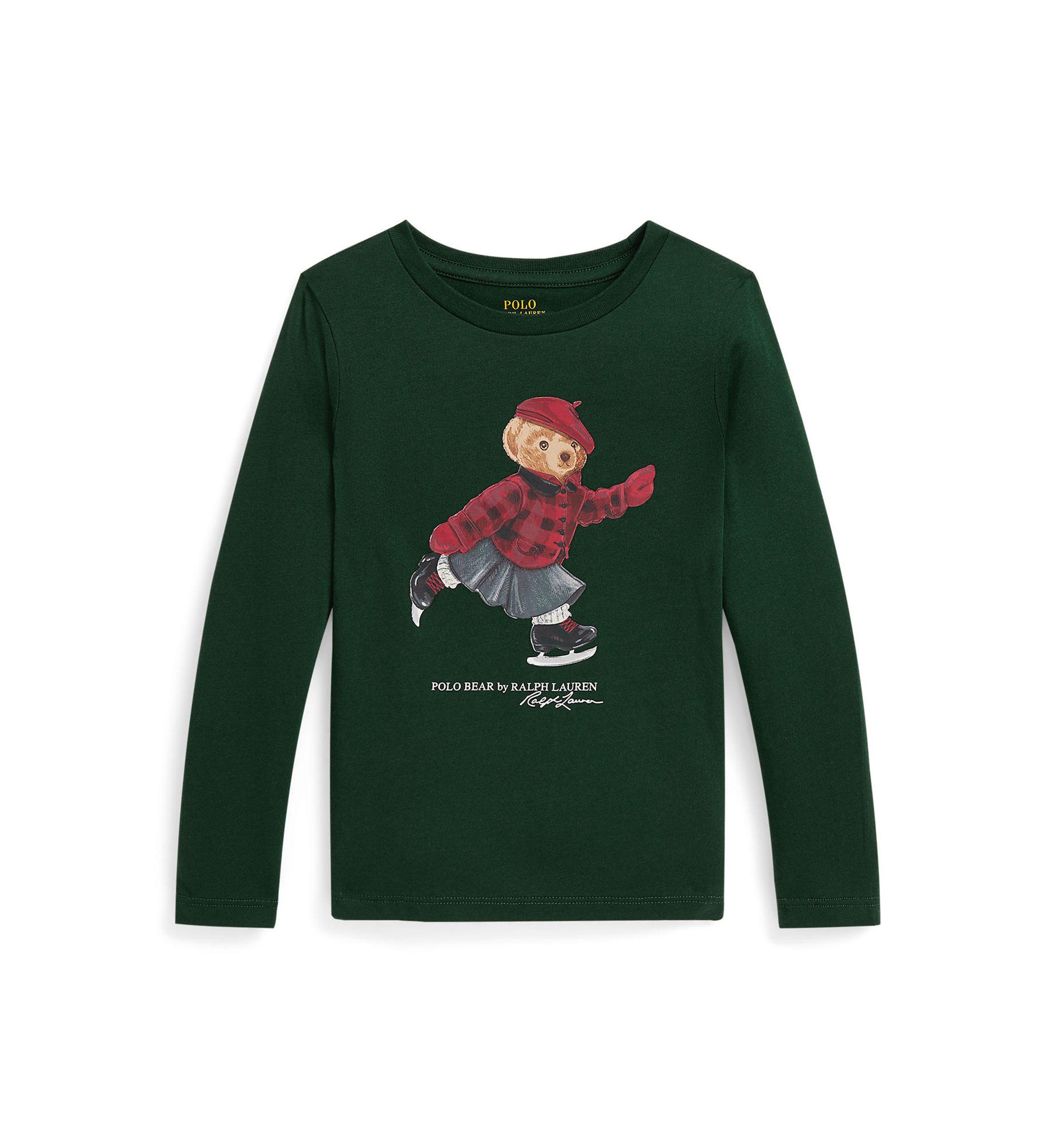 Girls 2-6x Polo Bear Cotton Long-Sleeve Tee