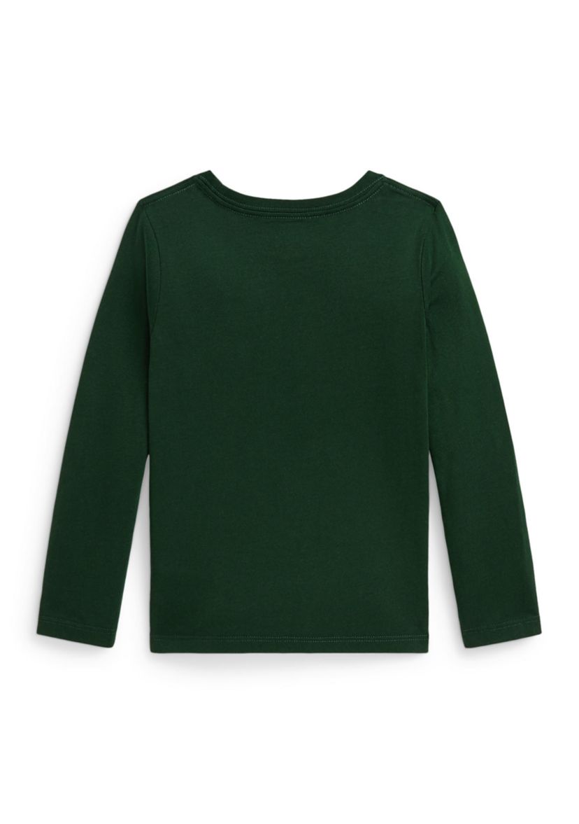 Girls 2-6x Polo Bear Cotton Long-Sleeve Tee