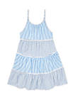 Girls 4-6x Tiered Striped Cotton Dress