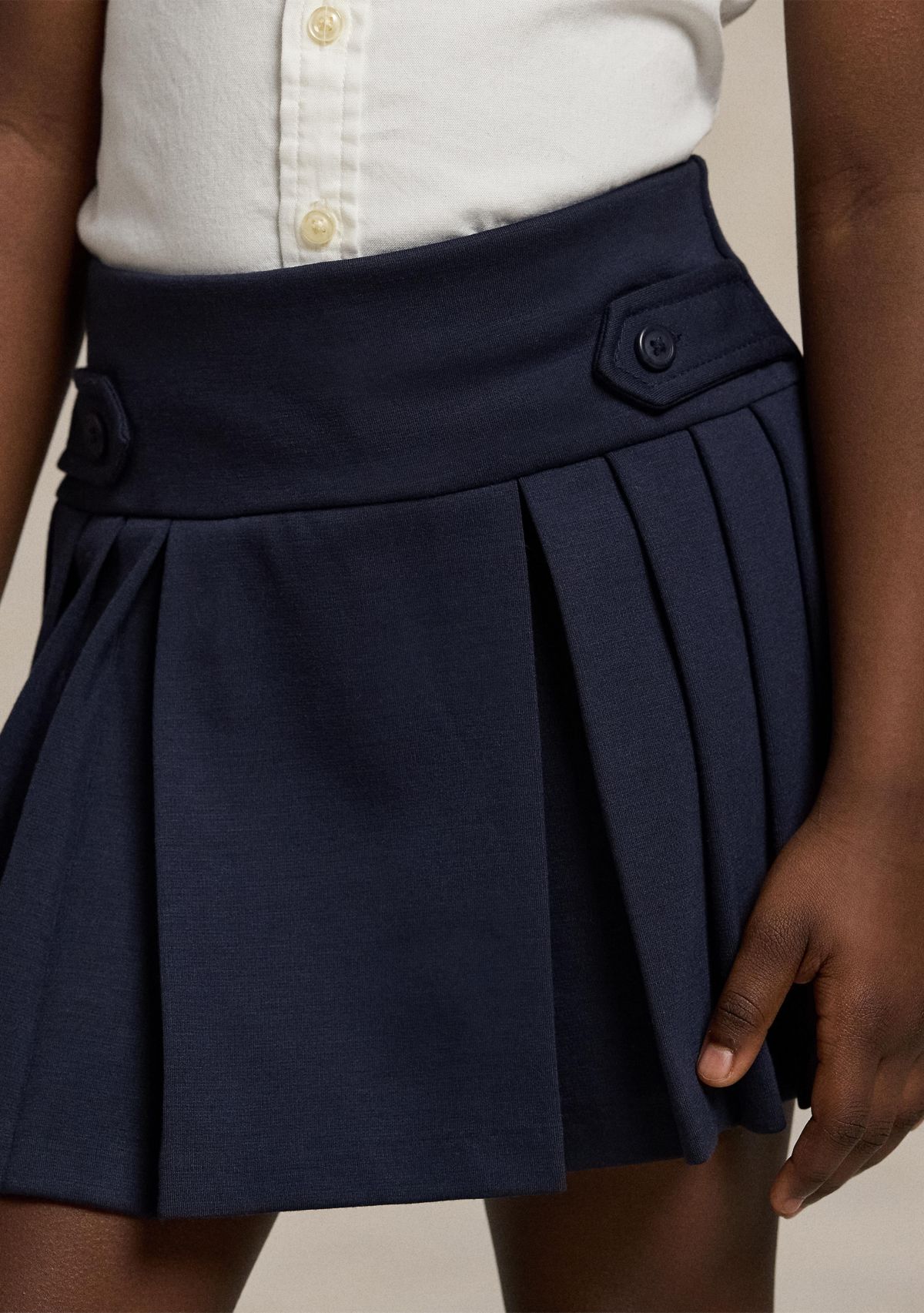 Girls 2-6x Ponte Roma Pleat Scooter Bottoms Skort