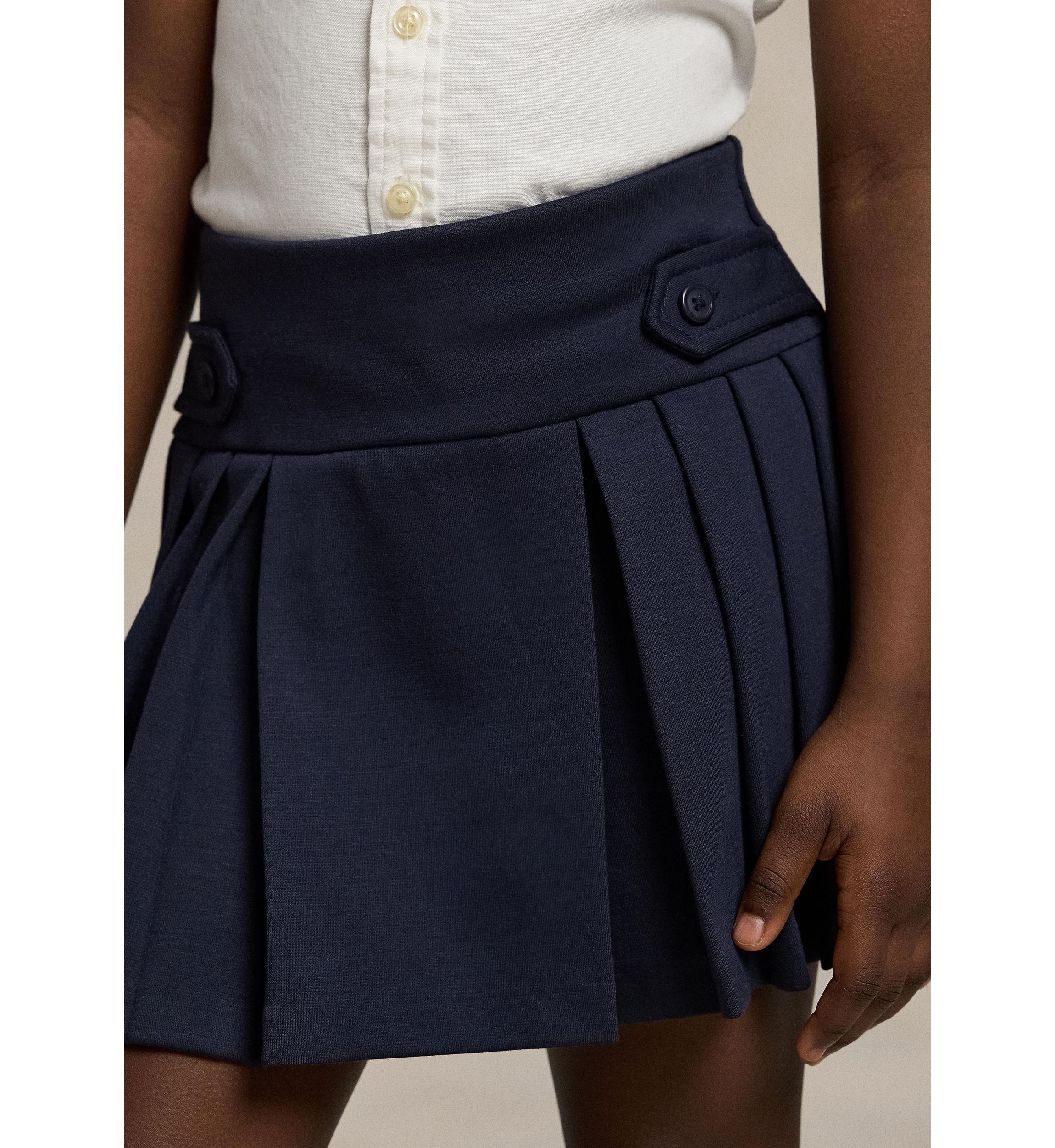 Girls 2-6x Ponte Roma Pleat Scooter Bottoms Skort