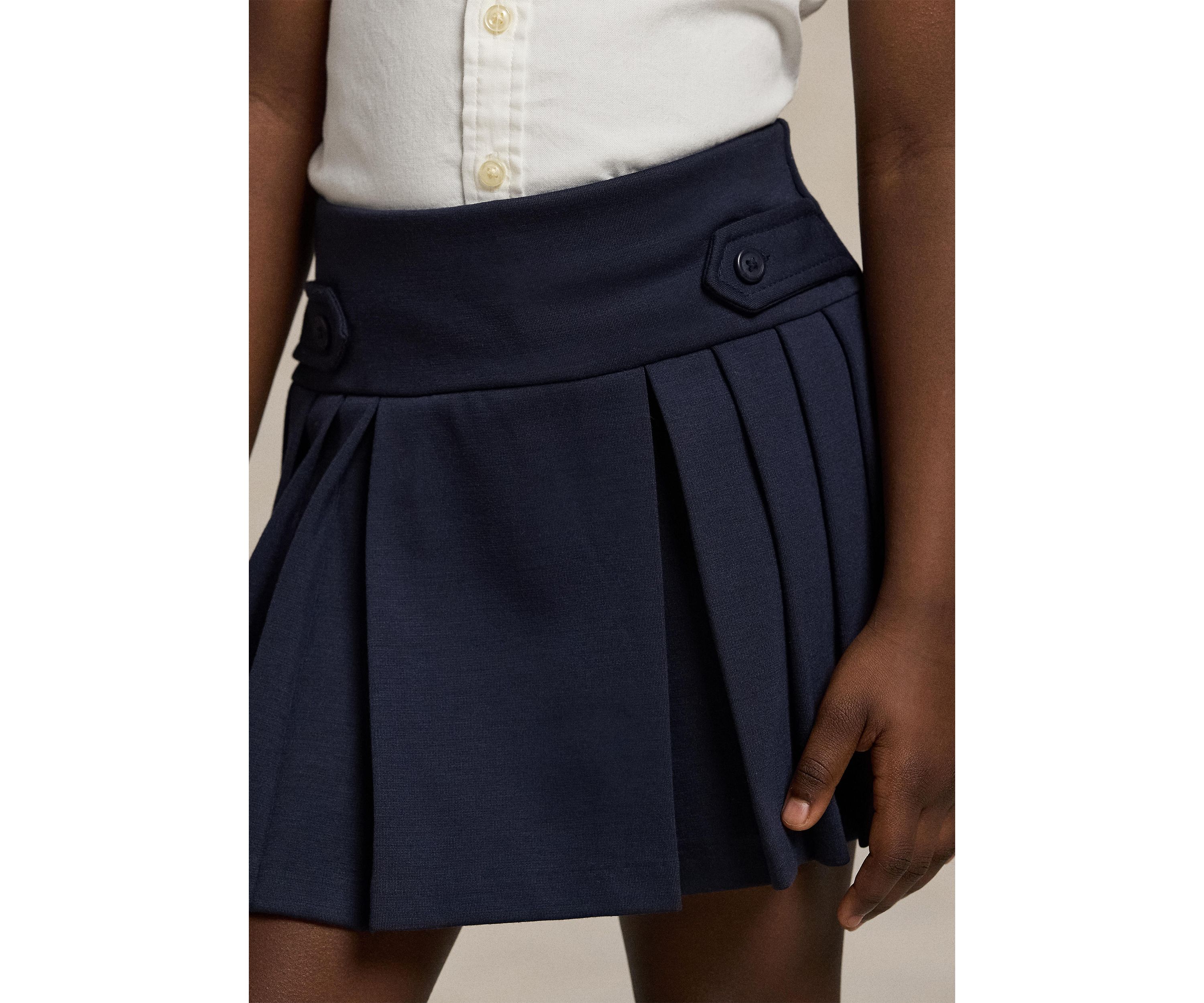 Girls 2-6x Ponte Roma Pleat Scooter Bottoms Skort