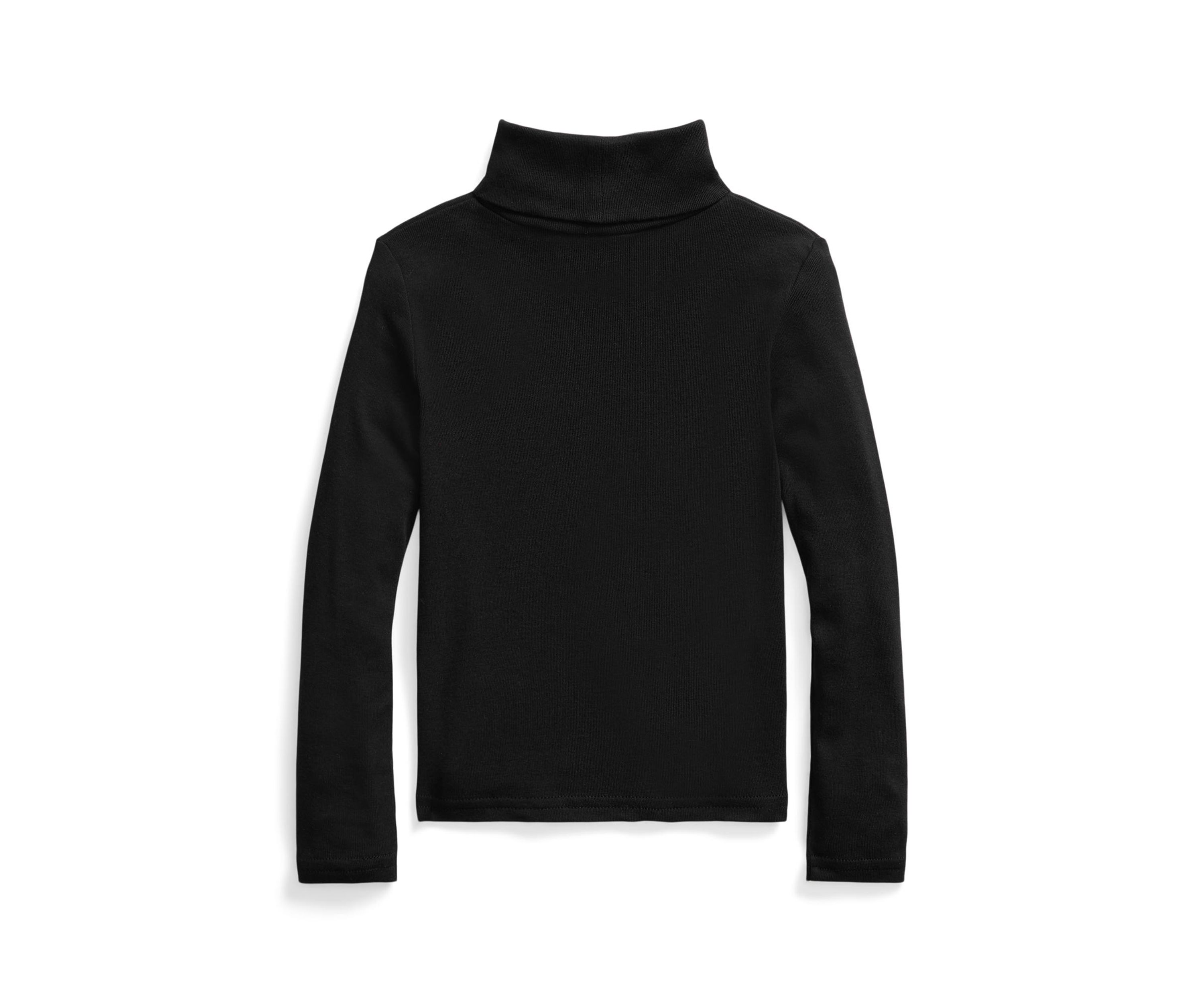 Girls 2-6x Ribbed Cotton Blend Turtleneck T-Shirt