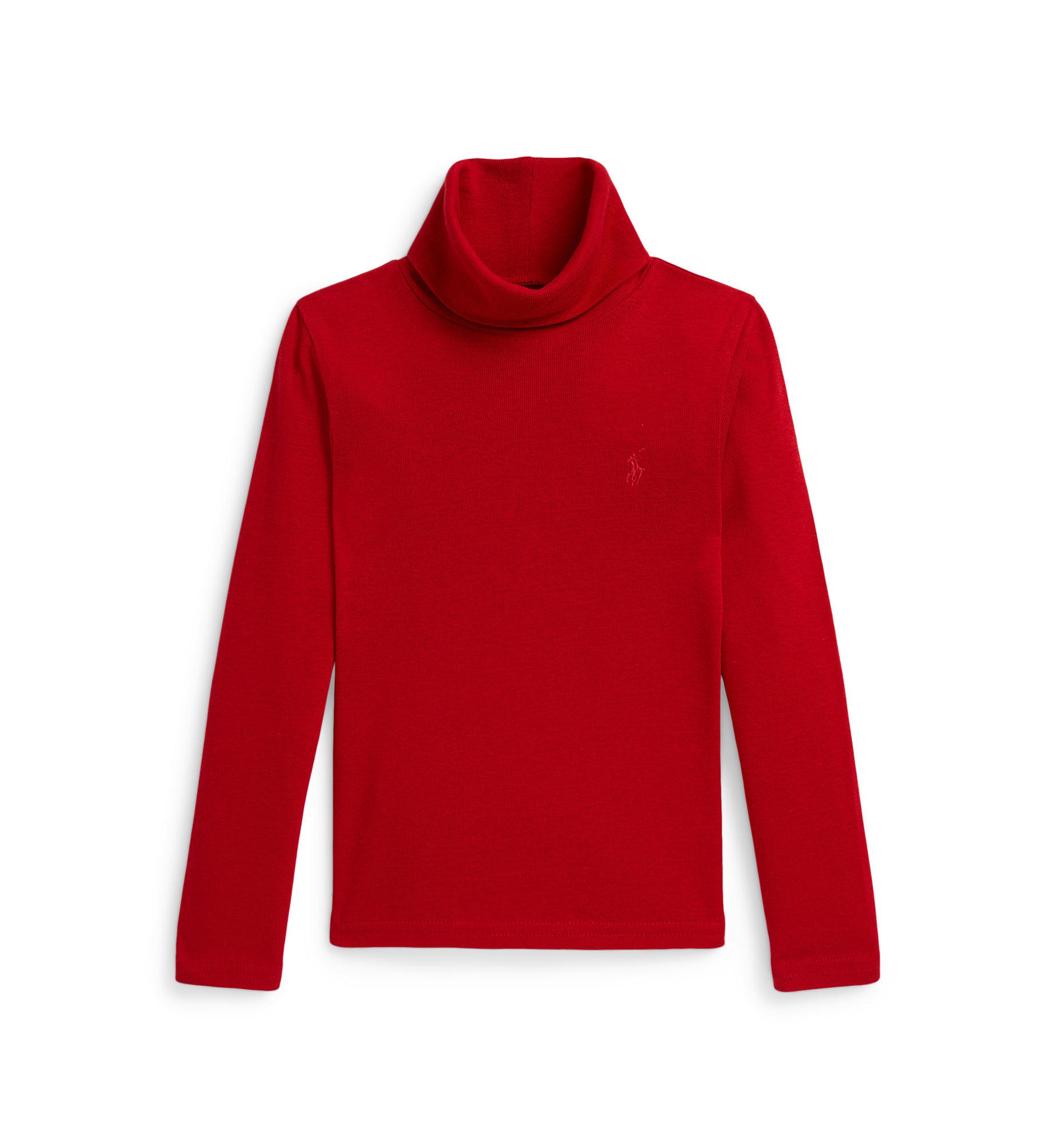 Girls 2-6x Ribbed Cotton-Modal Turtleneck