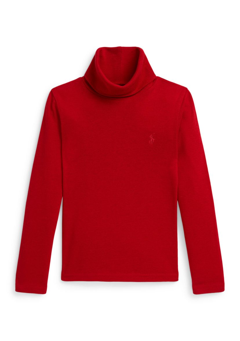 Girls 2-6x Ribbed Cotton-Modal Turtleneck