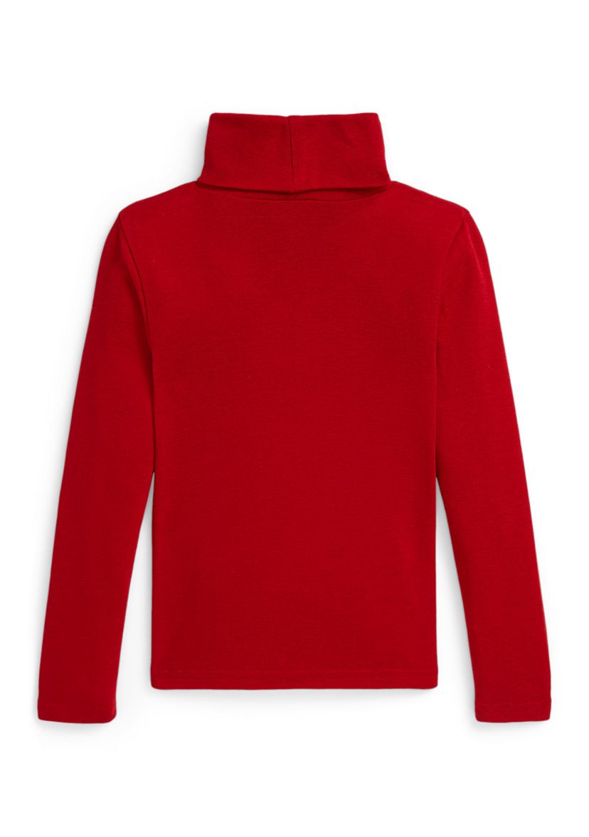 Girls 2-6x Ribbed Cotton-Modal Turtleneck