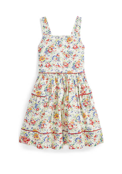 Ralph Lauren Childrenswear Girls 4-6x Floral Cotton Dress