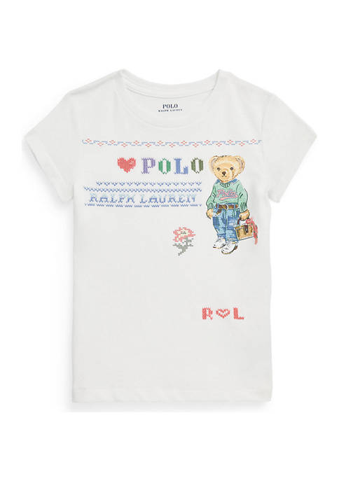 Girls 4-6x Polo Bear Cotton Jersey Graphic T-Shirt