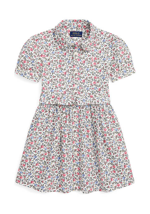 Ralph Lauren Childrenswear Girls 4-6x Floral Cotton Oxford