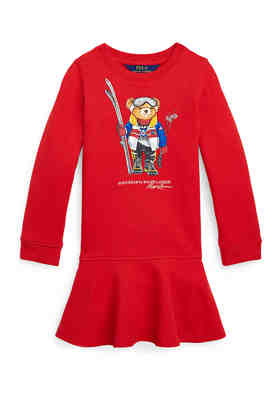 christm Asda Asda George Girls Red  Cotton Fit & Flare  Size 9-12 Months  Collared 