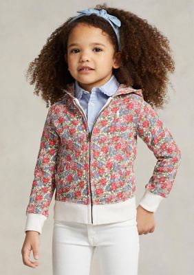 Ralph Lauren Childrenswear Girls 4-6x Floral Spa Terry Full Zip Hoodie |  belk