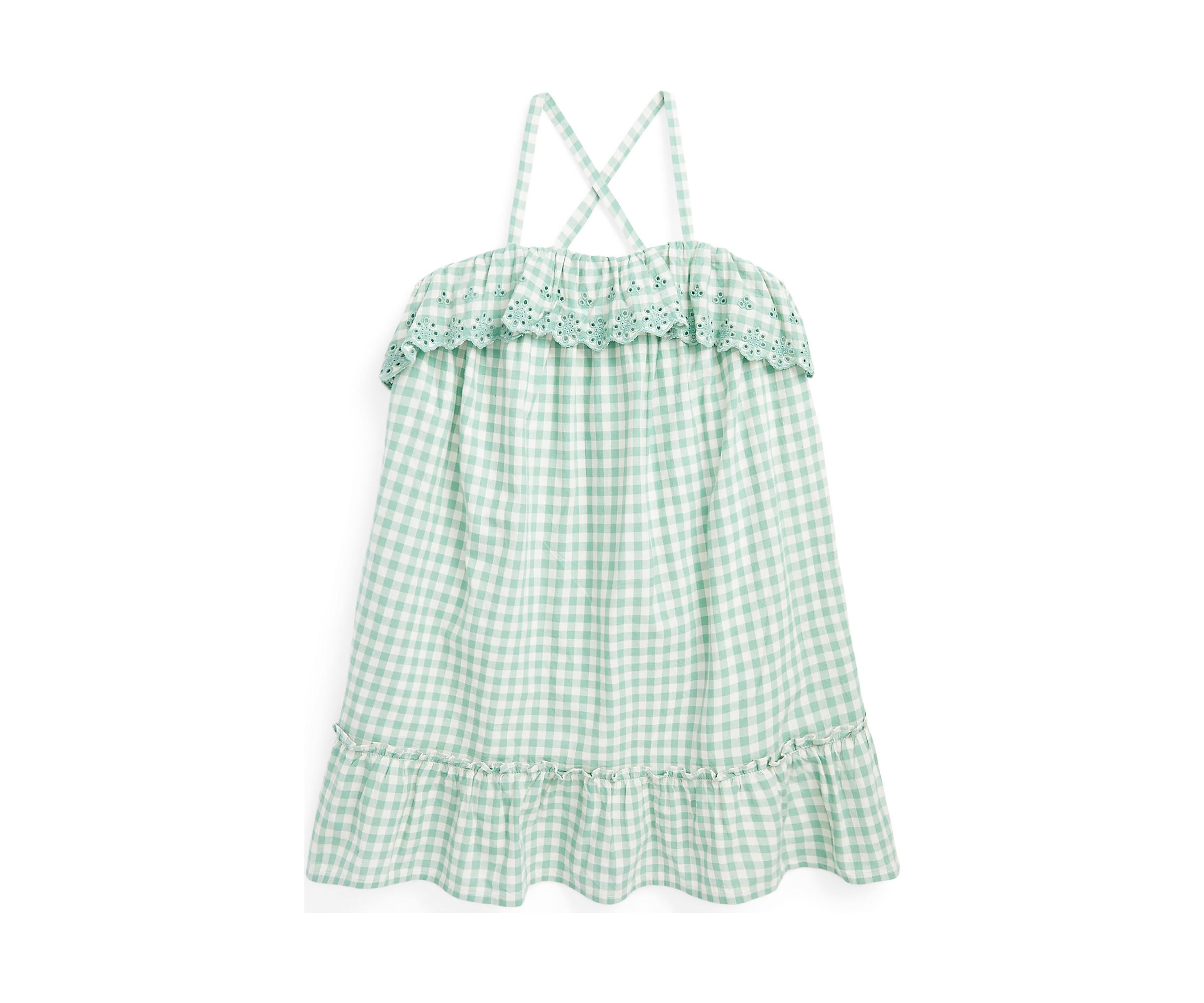Girls 2-6x Gingham Cotton Madras Dress