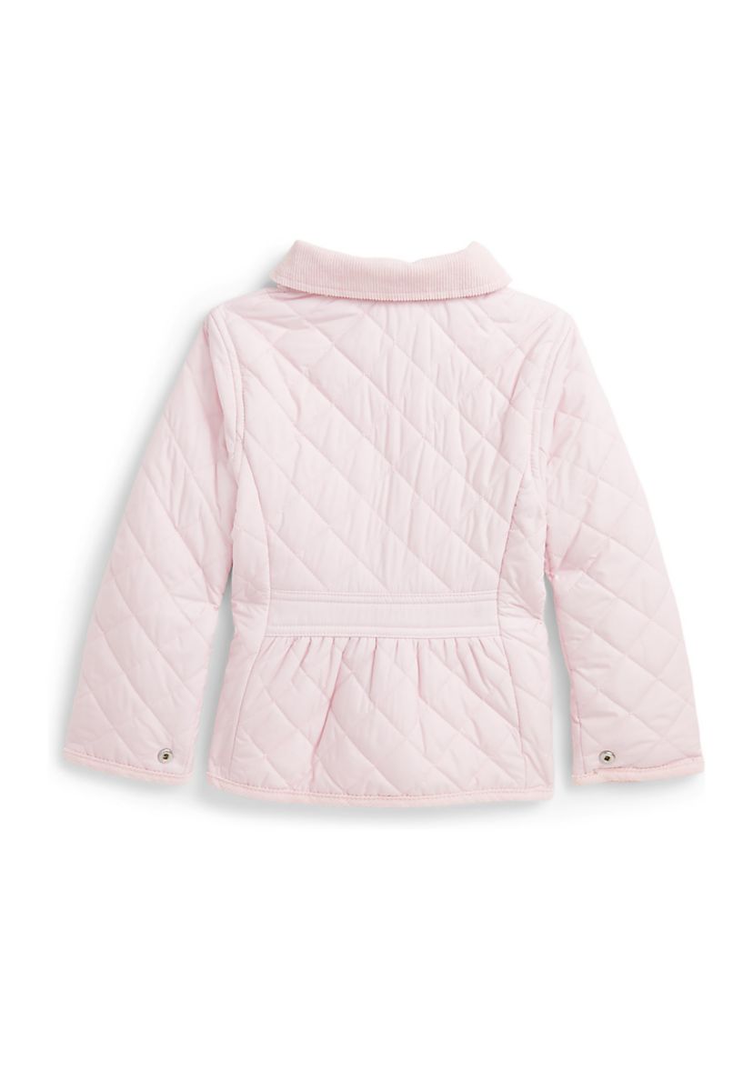 Girls 2-6x Quilted Water Repellent Barn Jacket