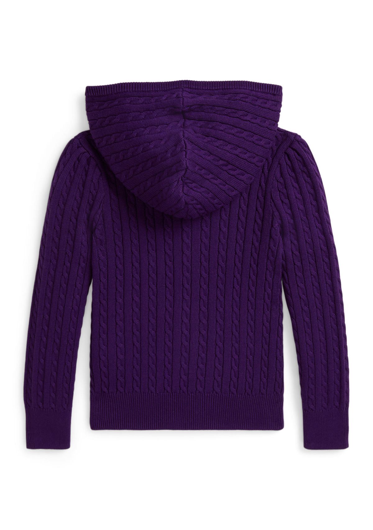 Girls 2-6x Mini-Cable Cotton Full-Zip Hoodie