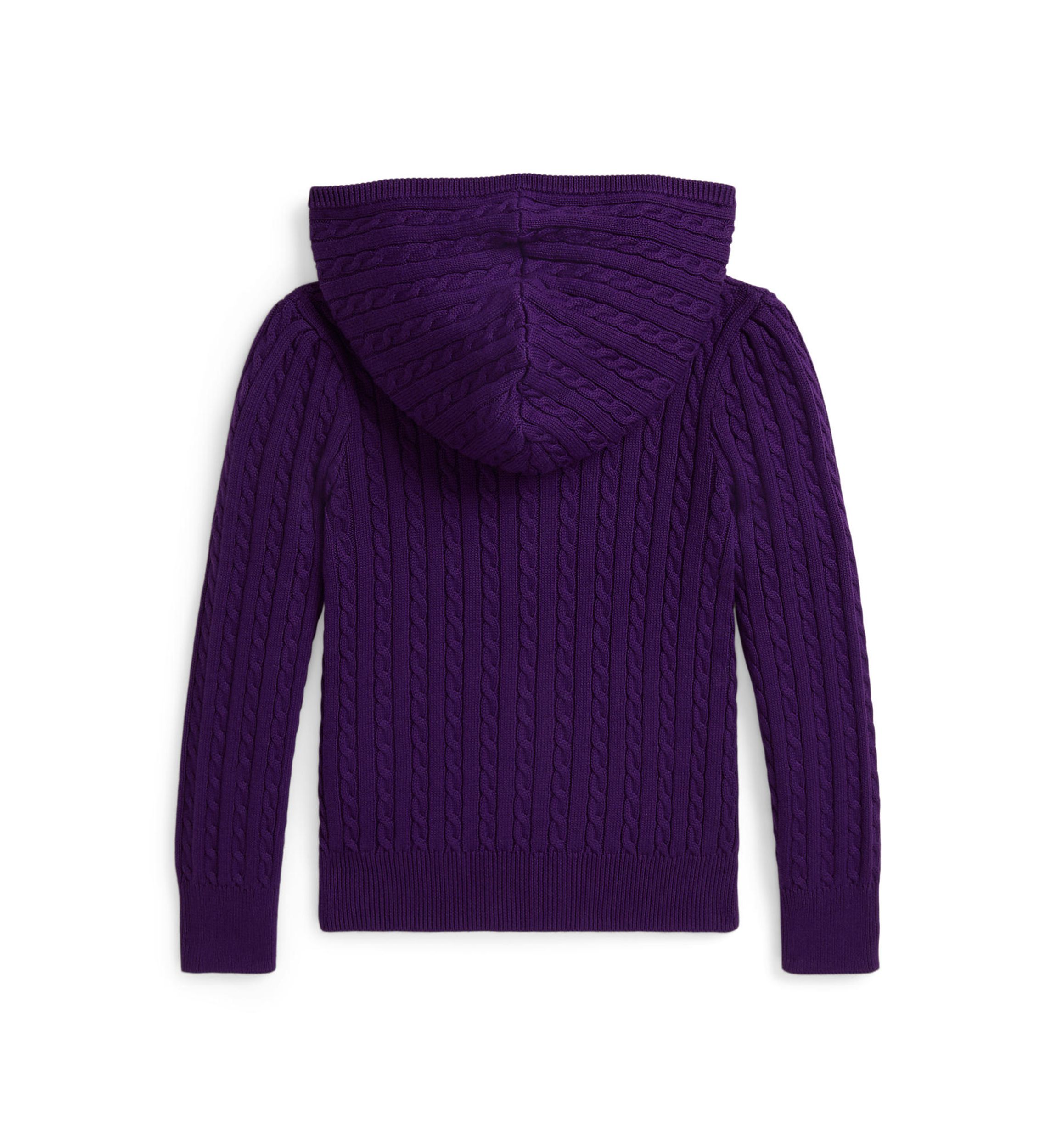 Girls 2-6x Mini-Cable Cotton Full-Zip Hoodie
