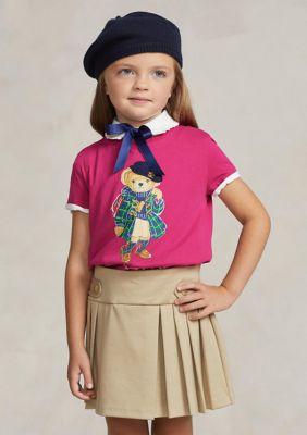 Ralph Lauren Childrenswear Girls 2-6X Polo Bear Cotton Jersey T-Shirt