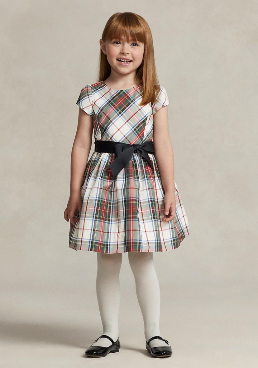 Girls 2-6x Plaid Fit and Flare Dress