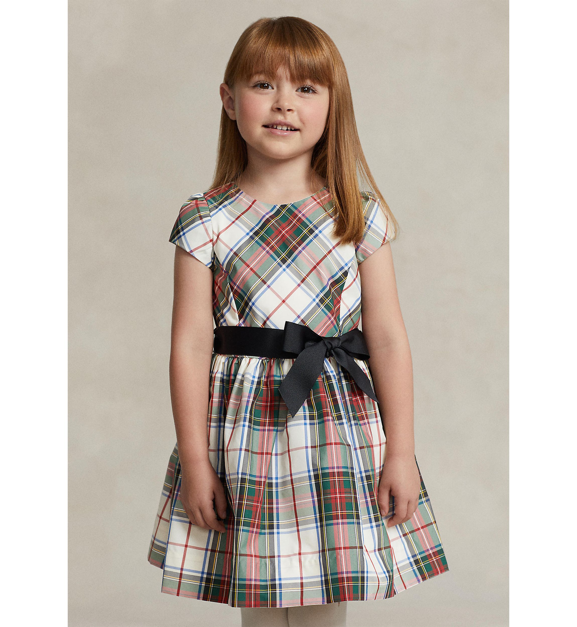 Girls 2-6x Plaid Fit and Flare Dress
