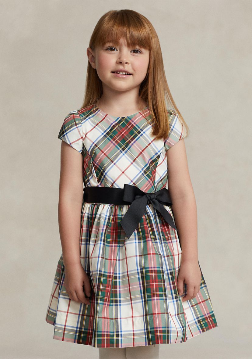 Girls 2-6x Plaid Fit and Flare Dress