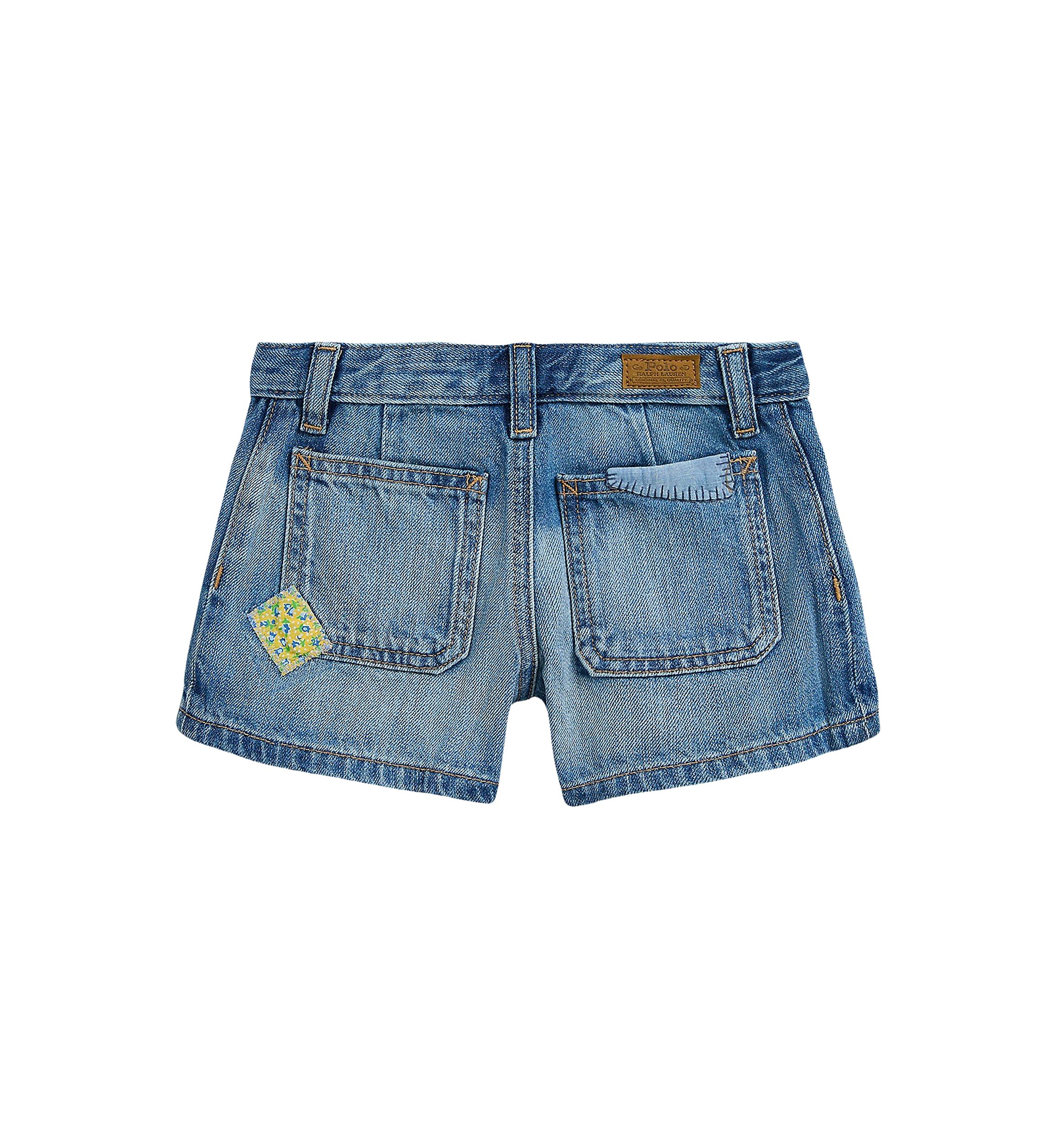 Girls 2-6x Patchwork Cotton Denim Shorts