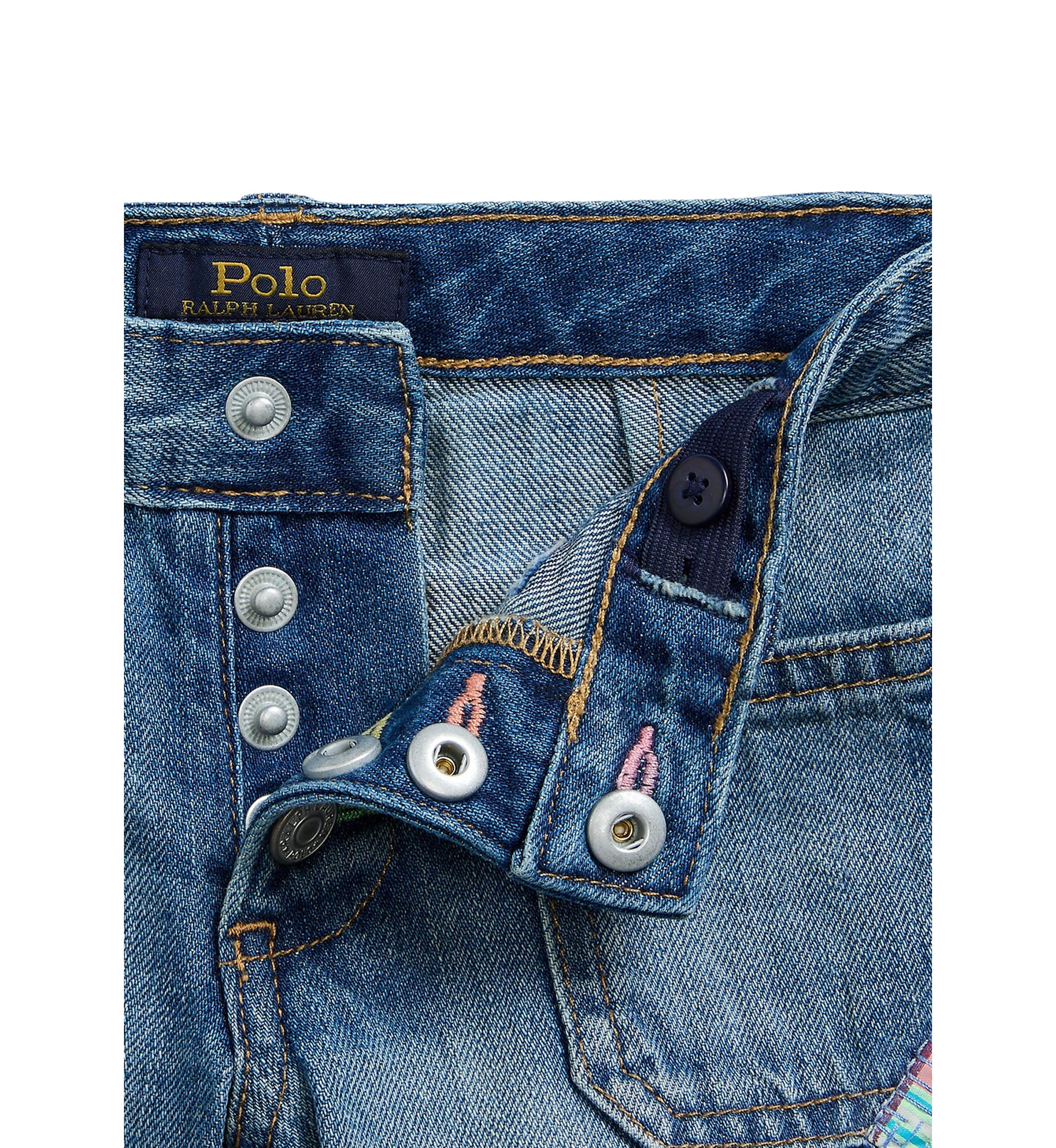 Girls 2-6x Patchwork Cotton Denim Shorts