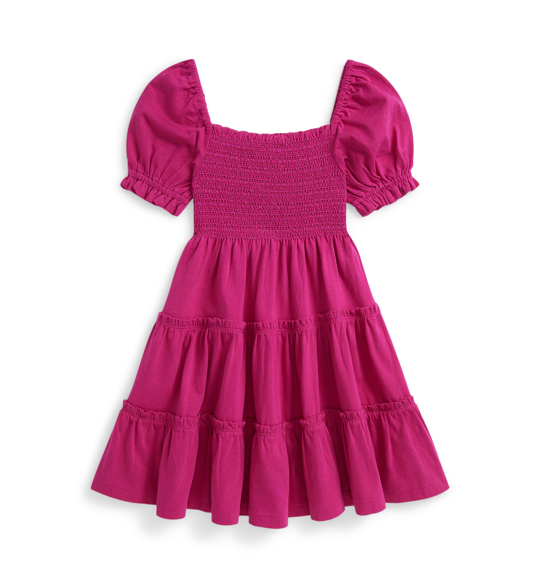 Girls 2-6x Smocked Cotton Jersey Dress