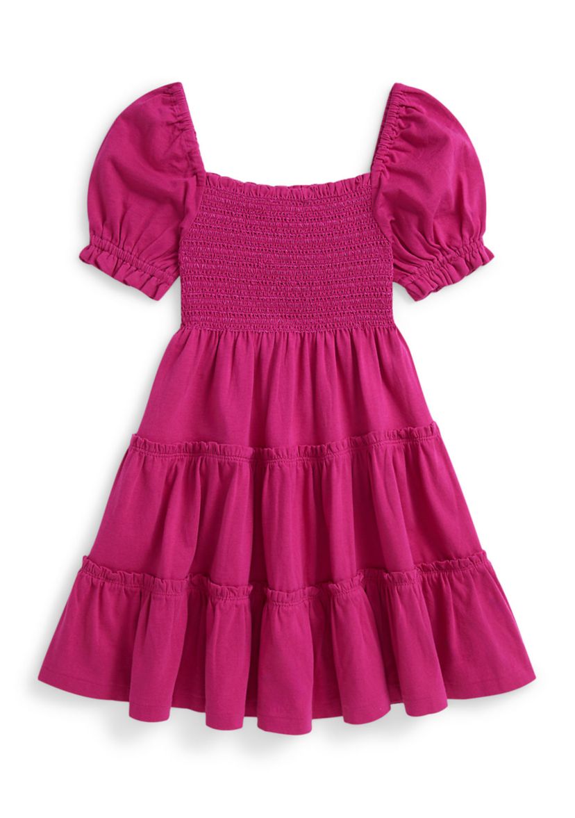 Girls 2-6x Smocked Cotton Jersey Dress