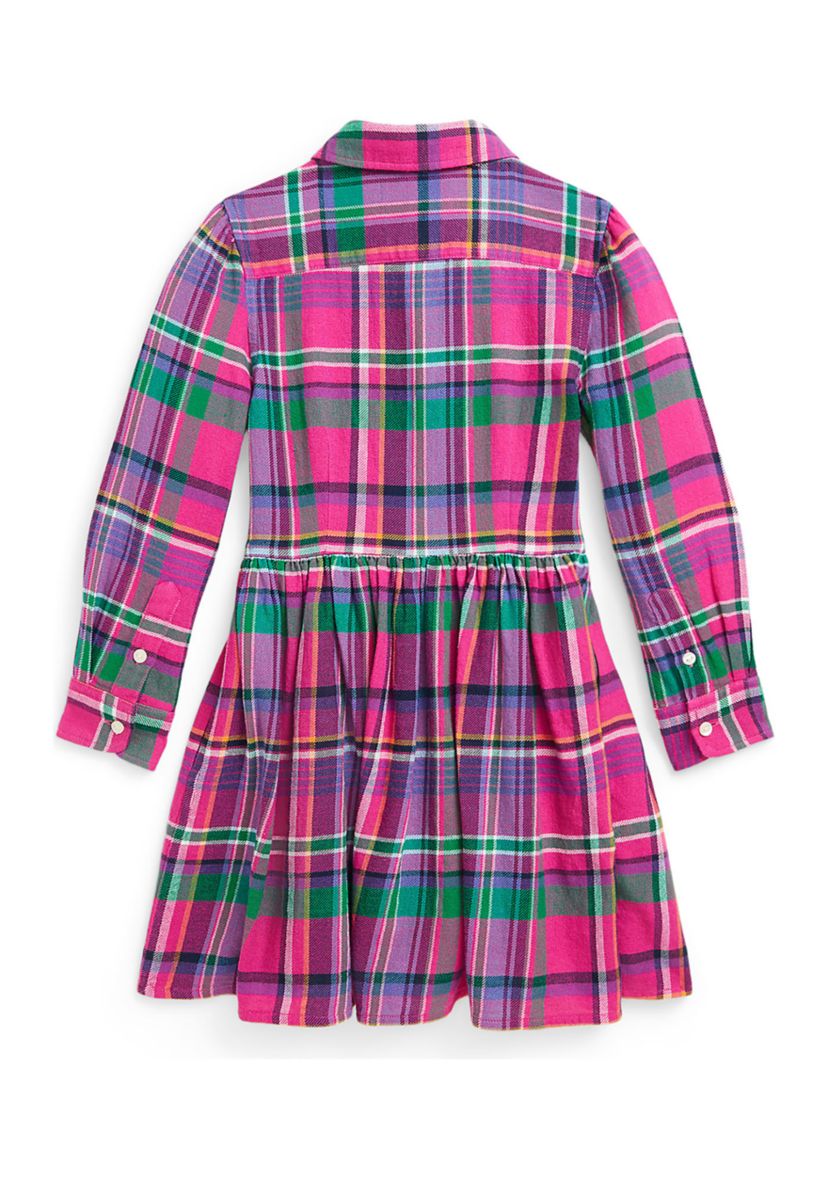 Girls 2-6x Plaid Cotton Twill Shirtdress