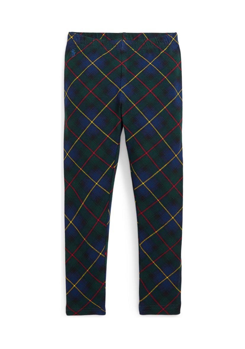Girls 2-6x Plaid Stretch Jersey Leggings