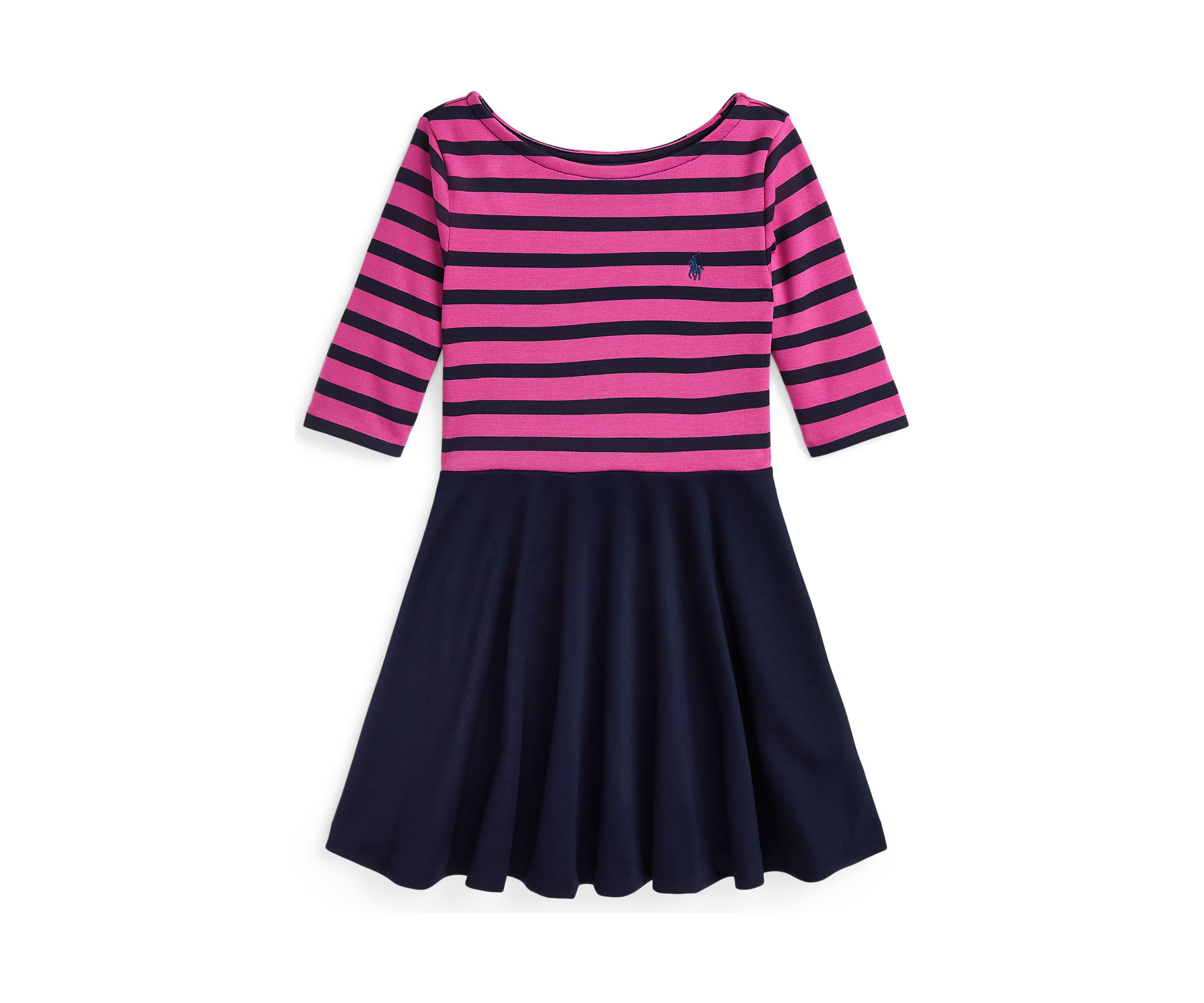 Girls 2-6x Striped Ponte Dress
