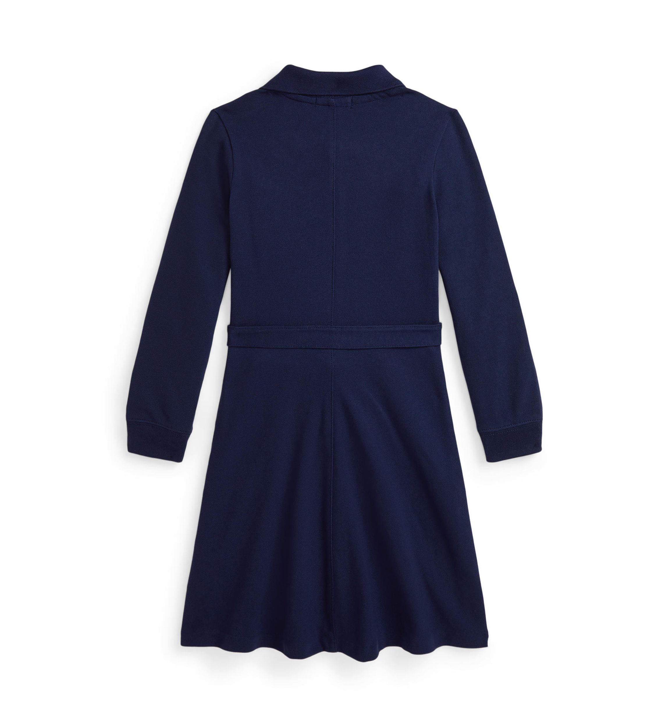 Girls 2-6x Belt Stretch Mesh Polo Dress
