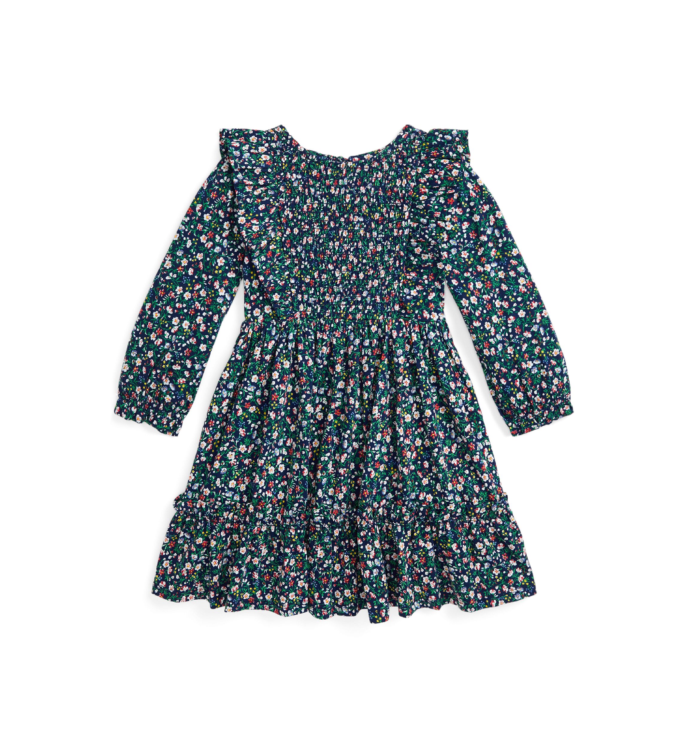 Girls 2-6x Floral Smocked Cotton Jersey Dress