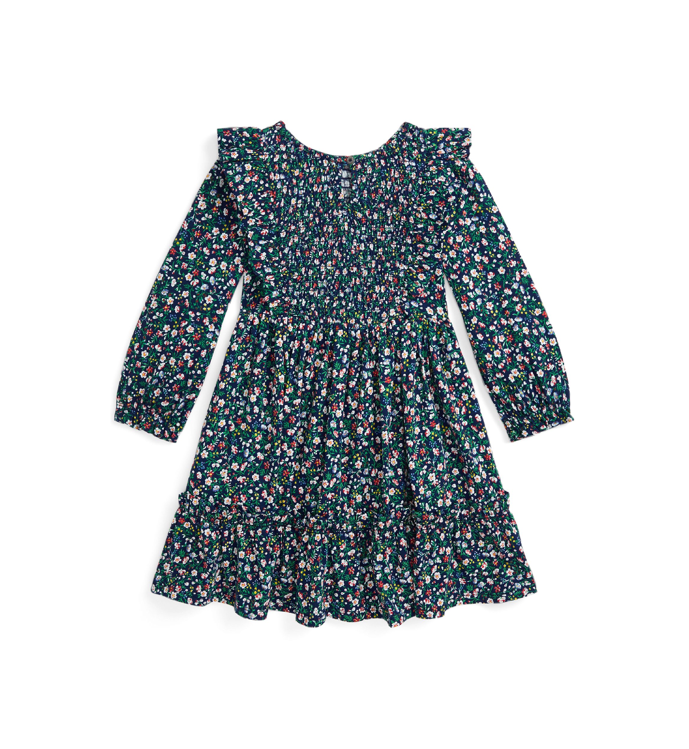 Girls 2-6x Floral Smocked Cotton Jersey Dress