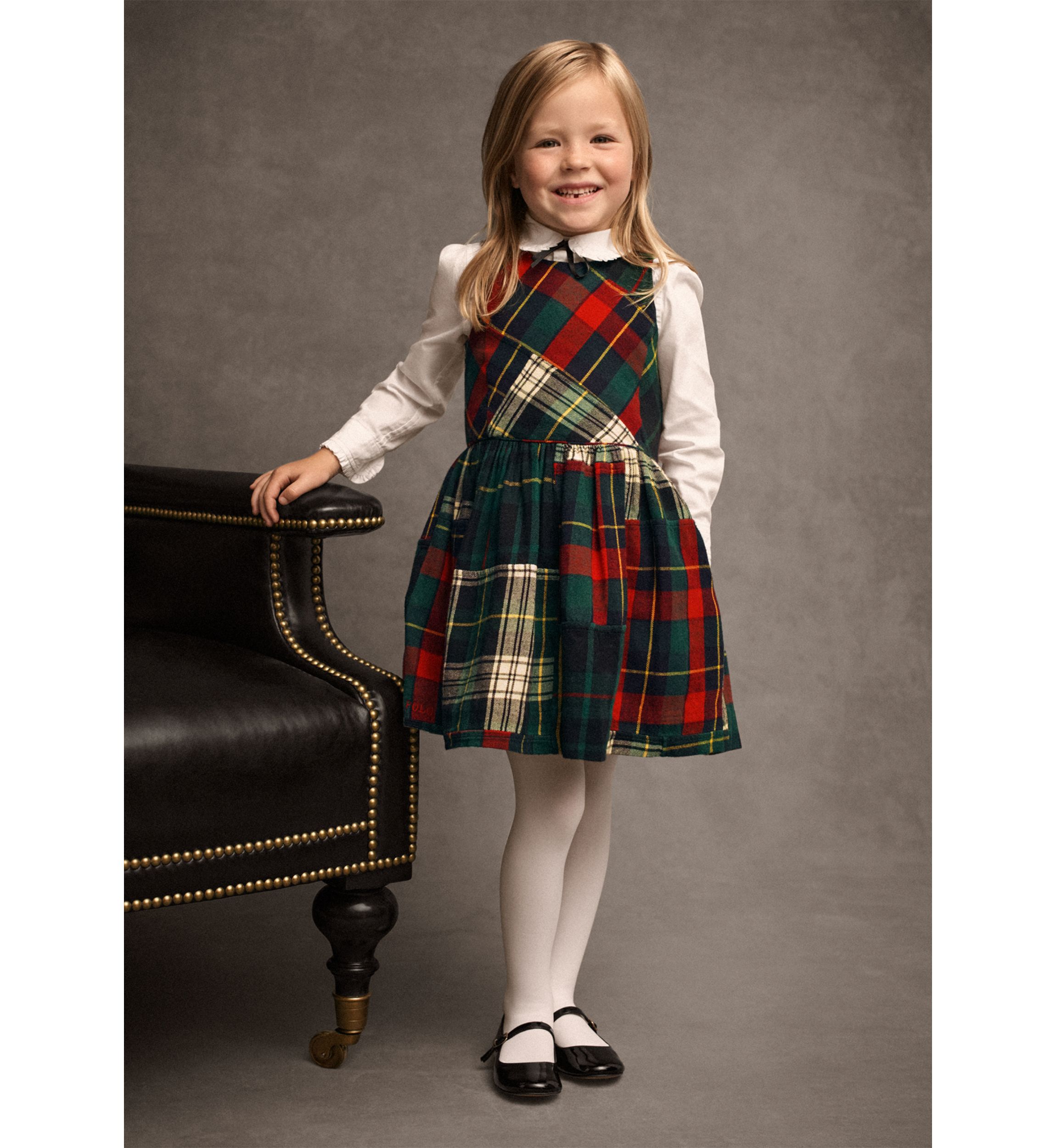 Girls 2-6x Patchwork Plaid Flannel Dress