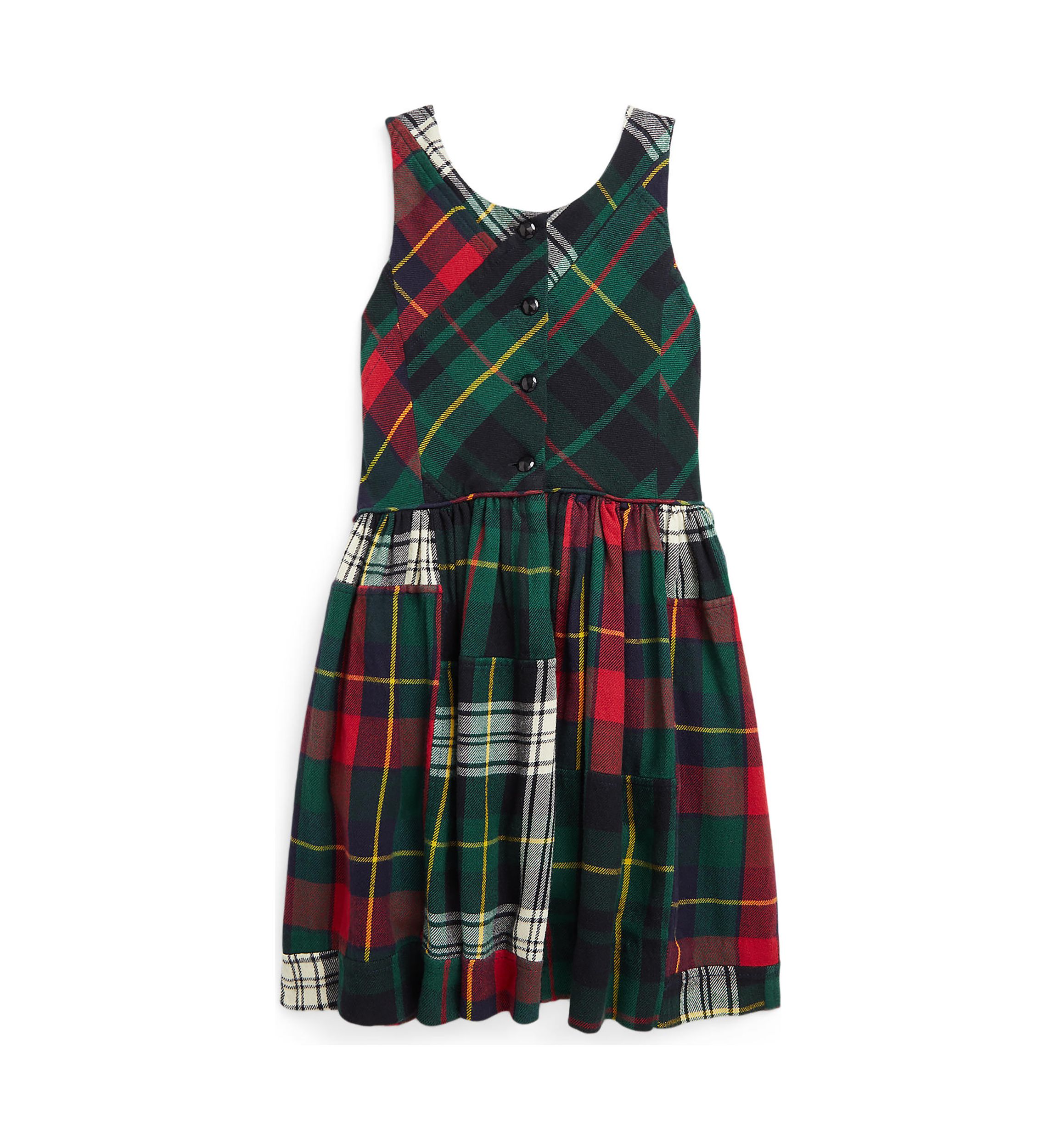 Girls 2-6x Patchwork Plaid Flannel Dress