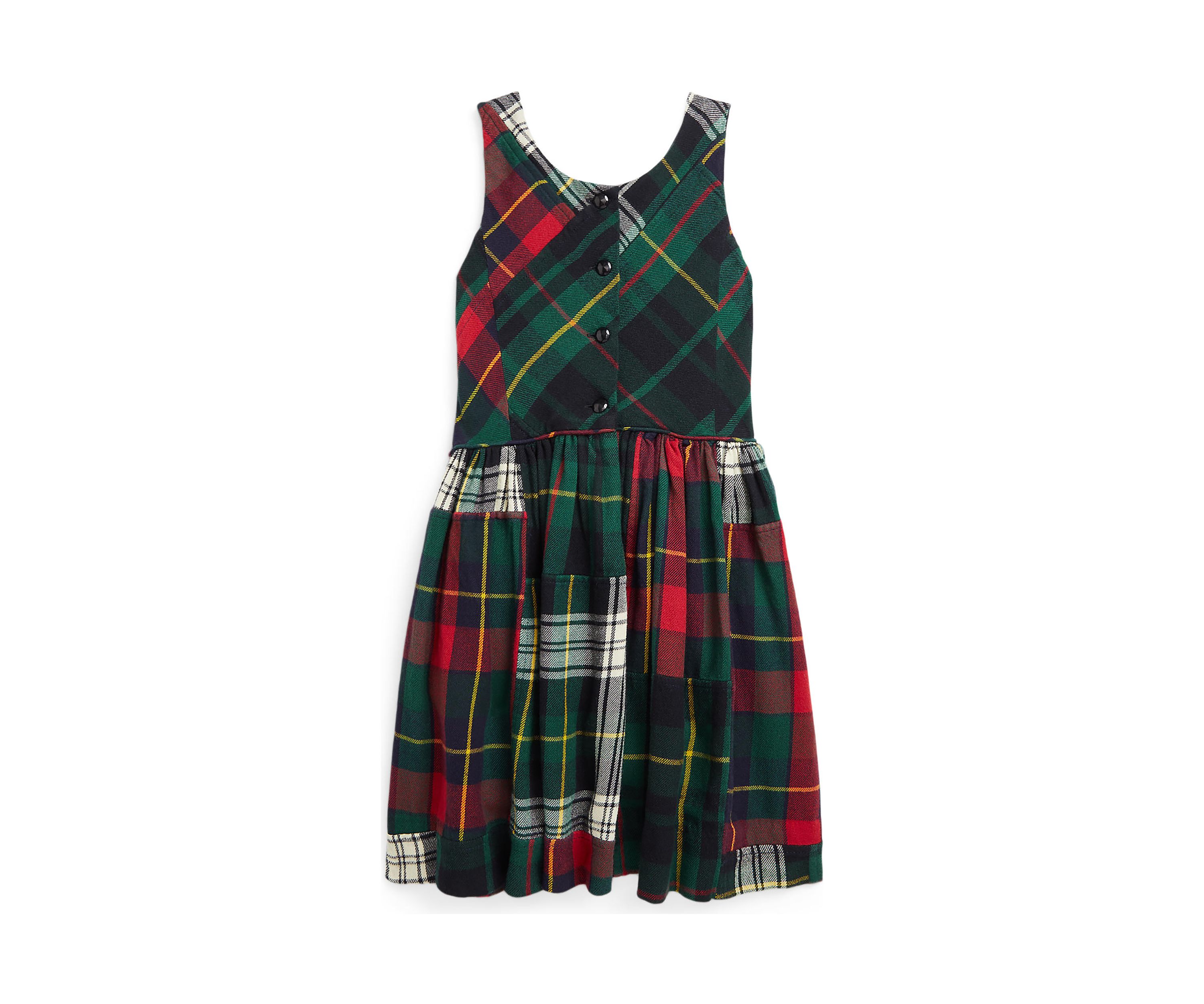 Girls 2-6x Patchwork Plaid Flannel Dress