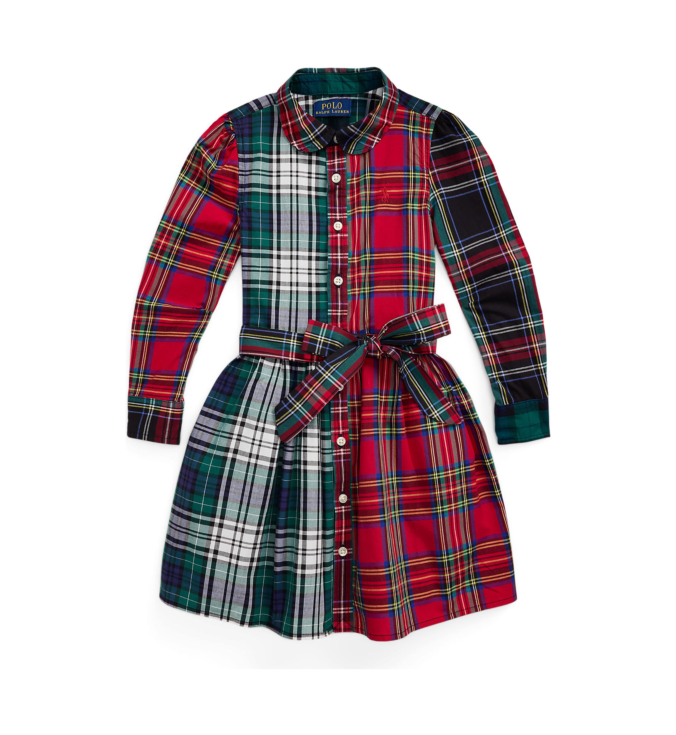 Girls 2-6x Plaid Cotton Fun Shirtdress