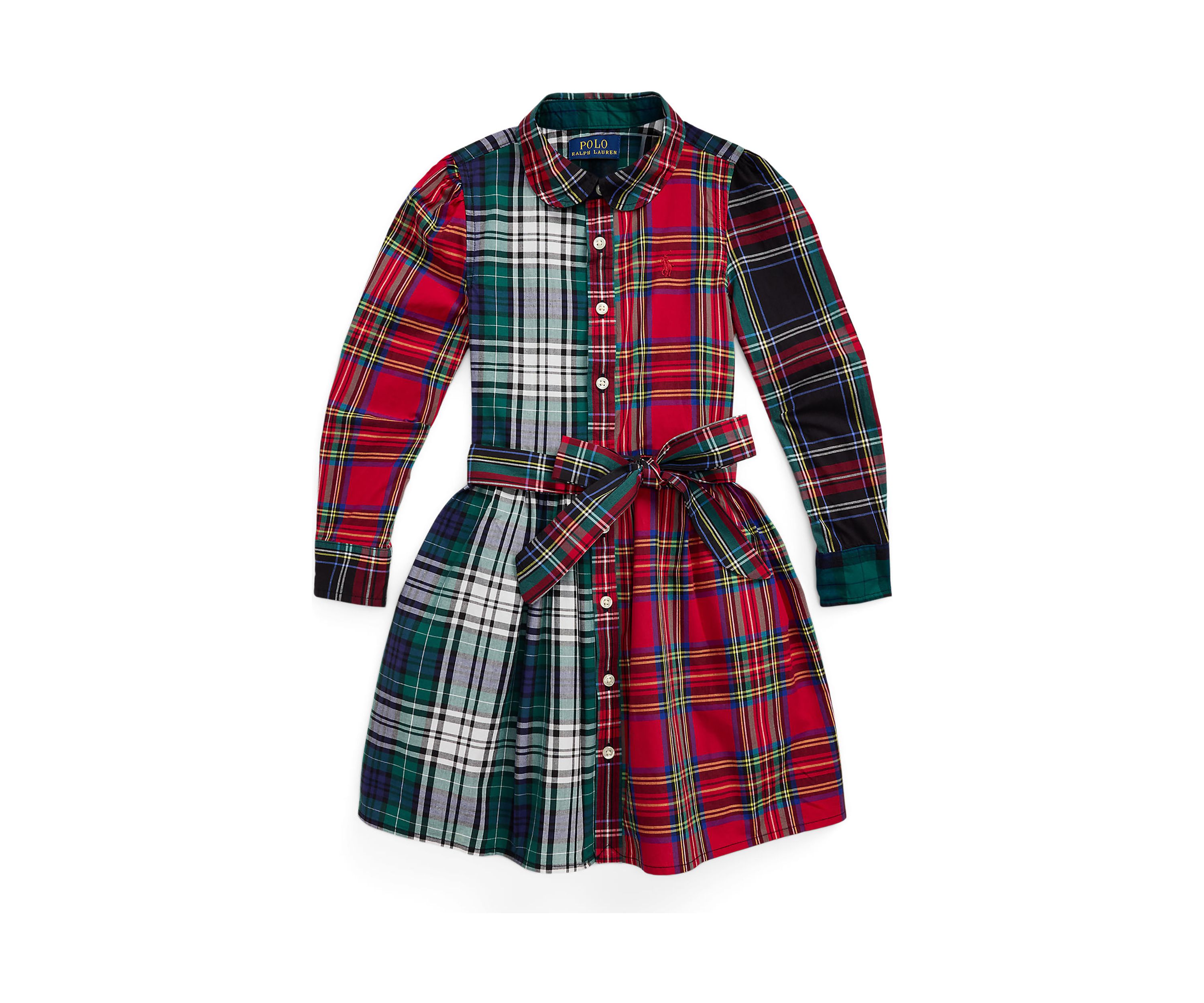 Girls 2-6x Plaid Cotton Fun Shirtdress