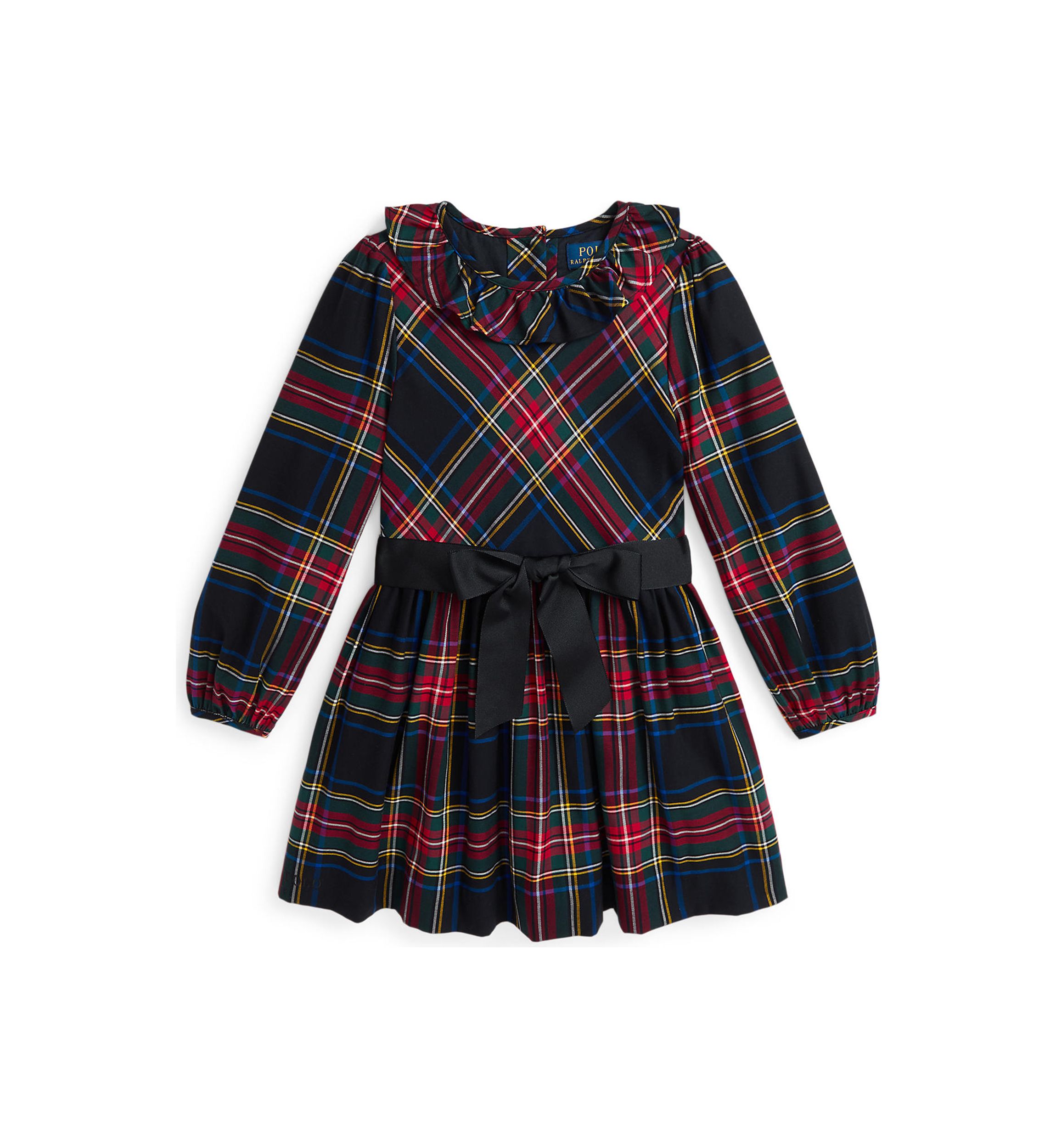 Girls 2-6x Plaid Cotton Sateen Dress