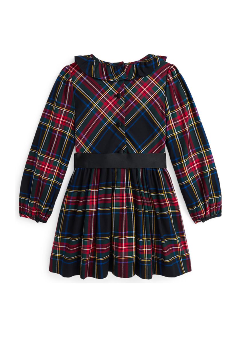 Girls 2-6x Plaid Cotton Sateen Dress