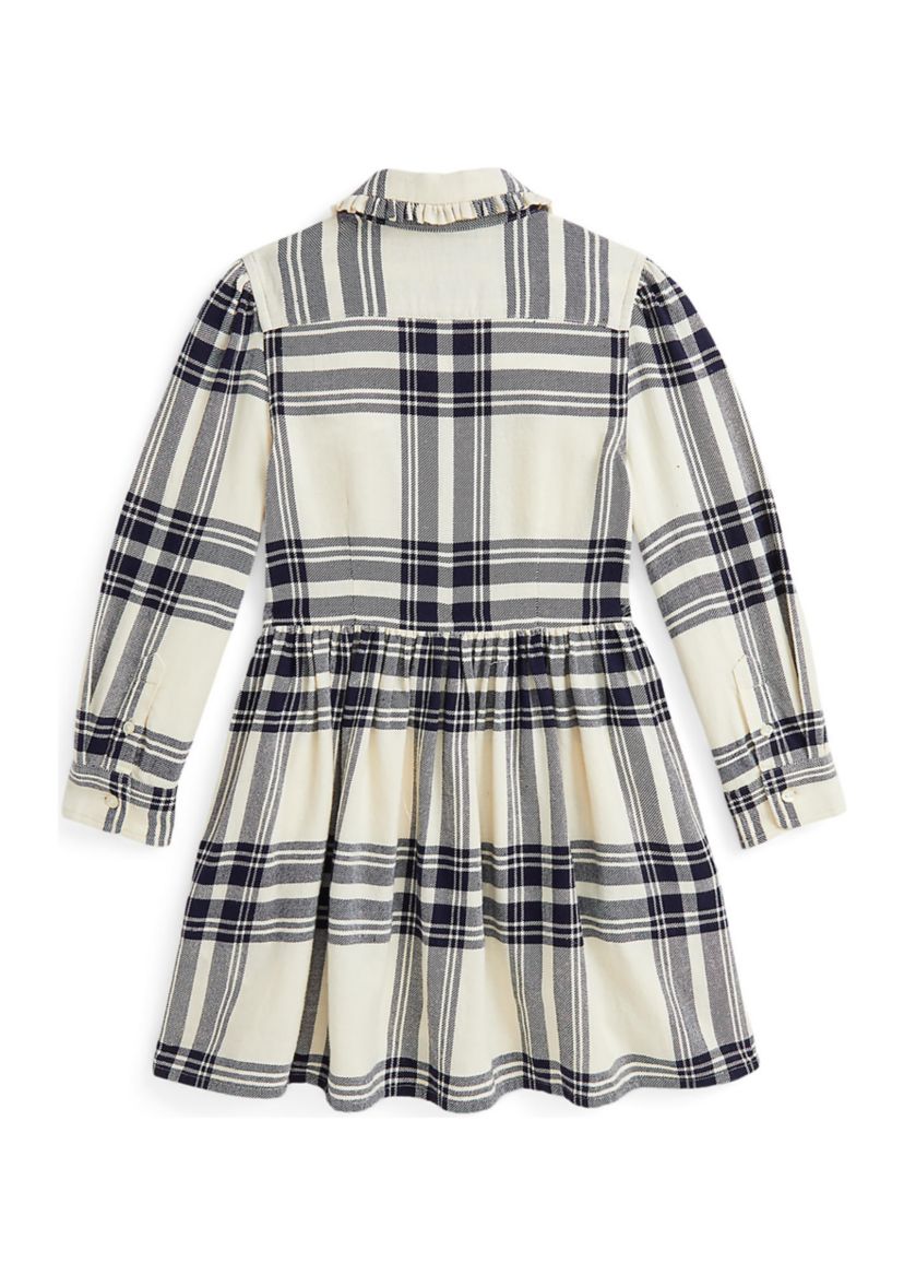Girls 2-6x Plaid Cotton Twill Shirtdress